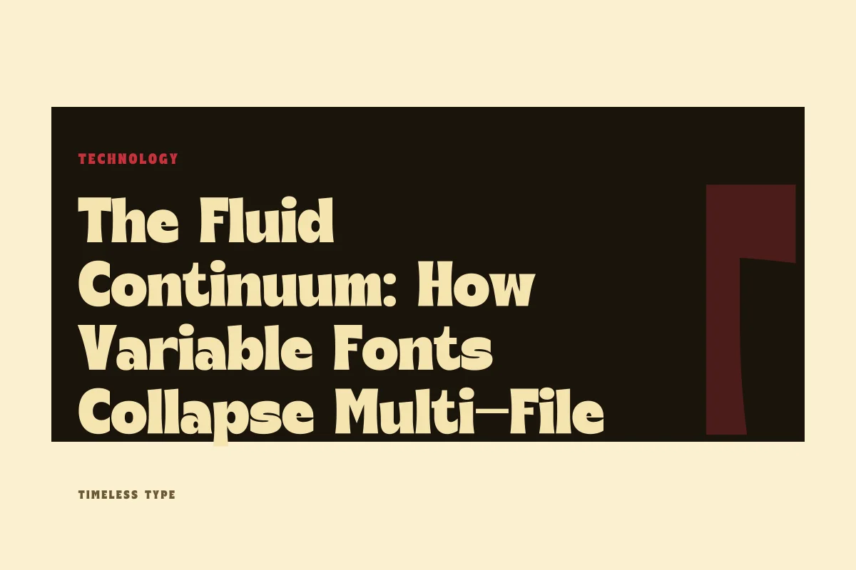 The Fluid Continuum: How Variable Fonts Collapse Multi-File Families into One — Timeless Type journal