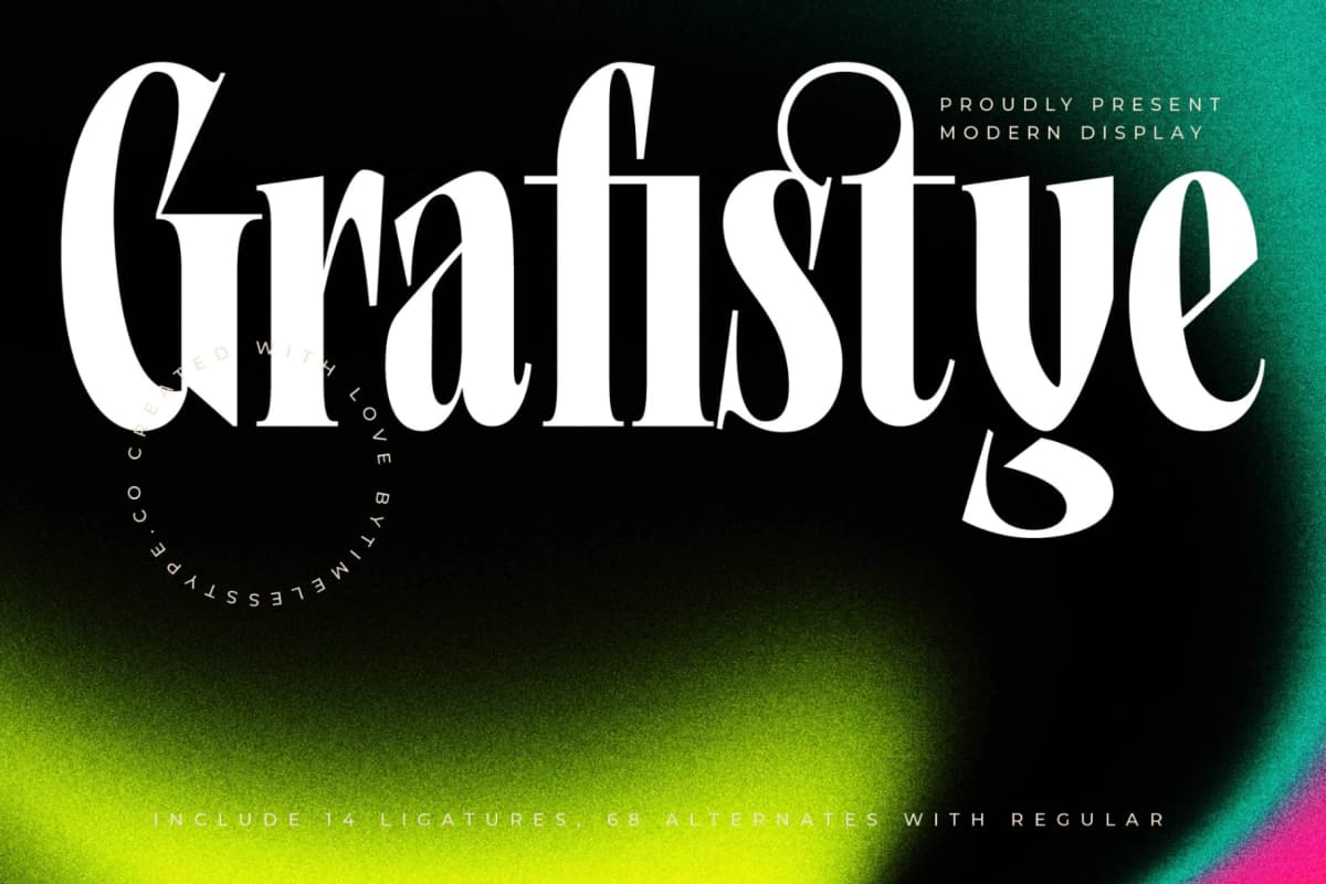 Grafistye - Modern Display font preview