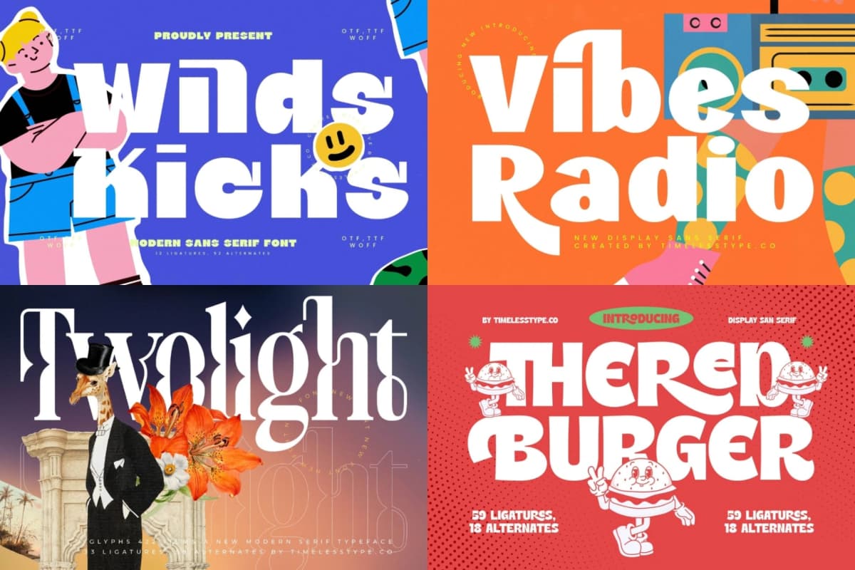 Epic Bundle 50 Fonts Explosion font preview 3