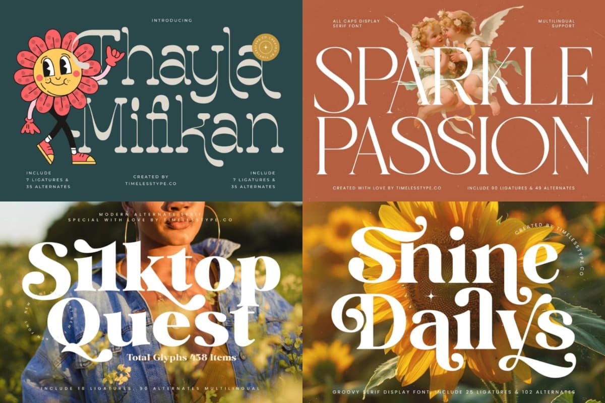 Epic Bundle 50 Fonts Explosion font preview 2