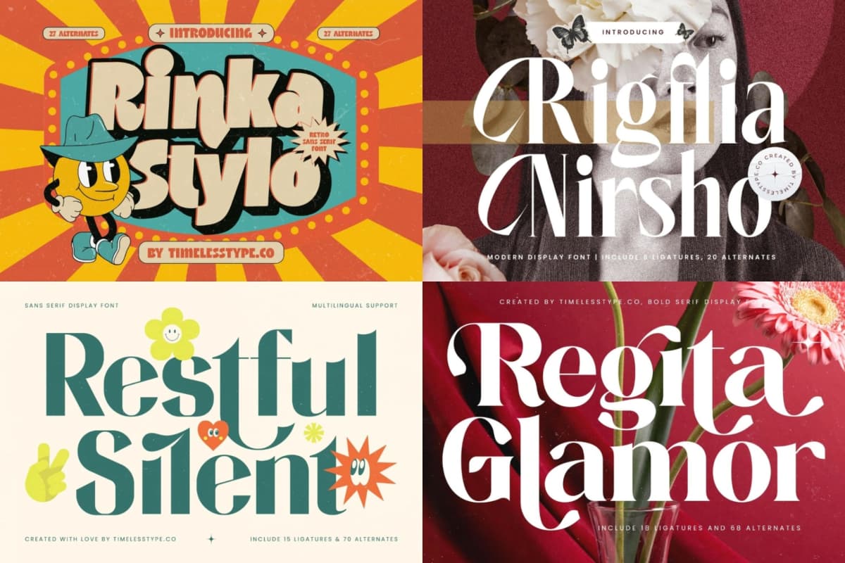Epic Bundle 50 Fonts Explosion font preview 4