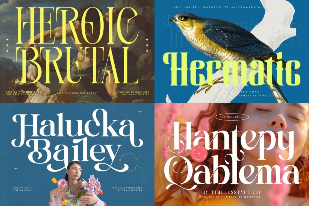 Epic Bundle 50 Fonts Explosion font preview 11