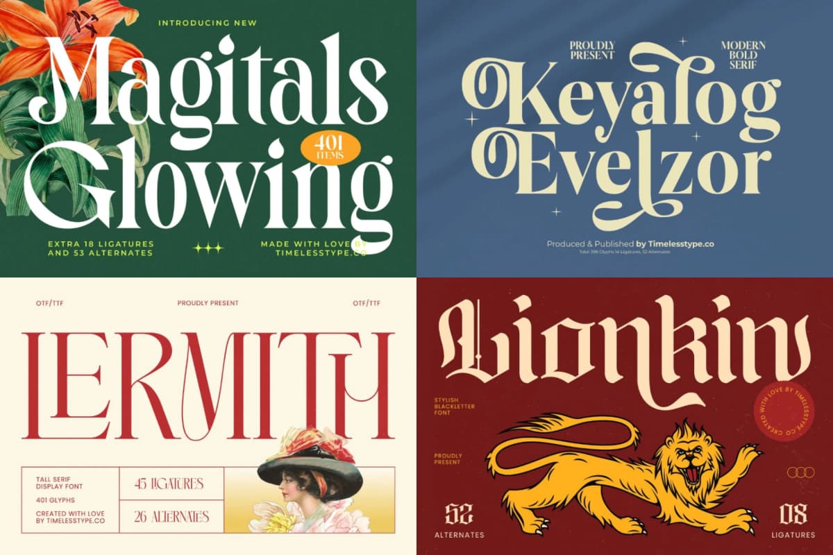 Mega Impact 50 Fonts Bundle font preview 7