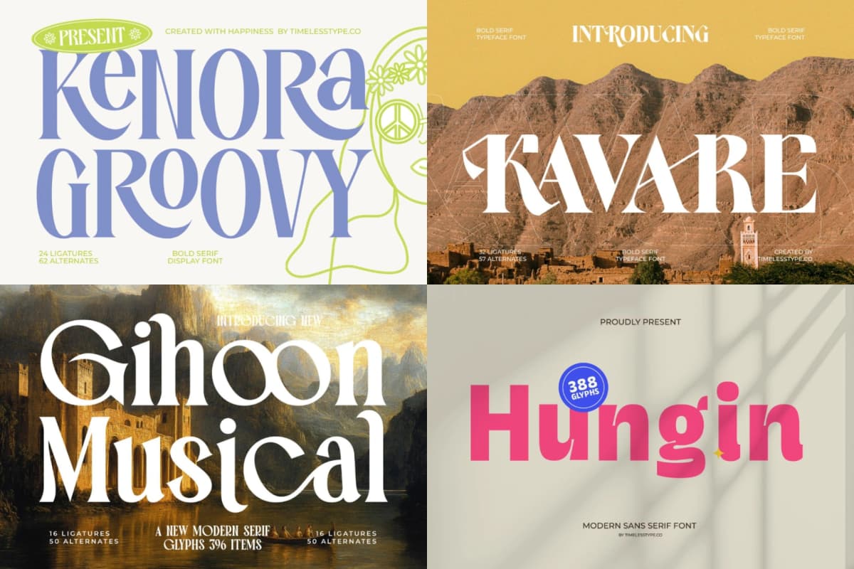 Mega Impact 50 Fonts Bundle font preview 8