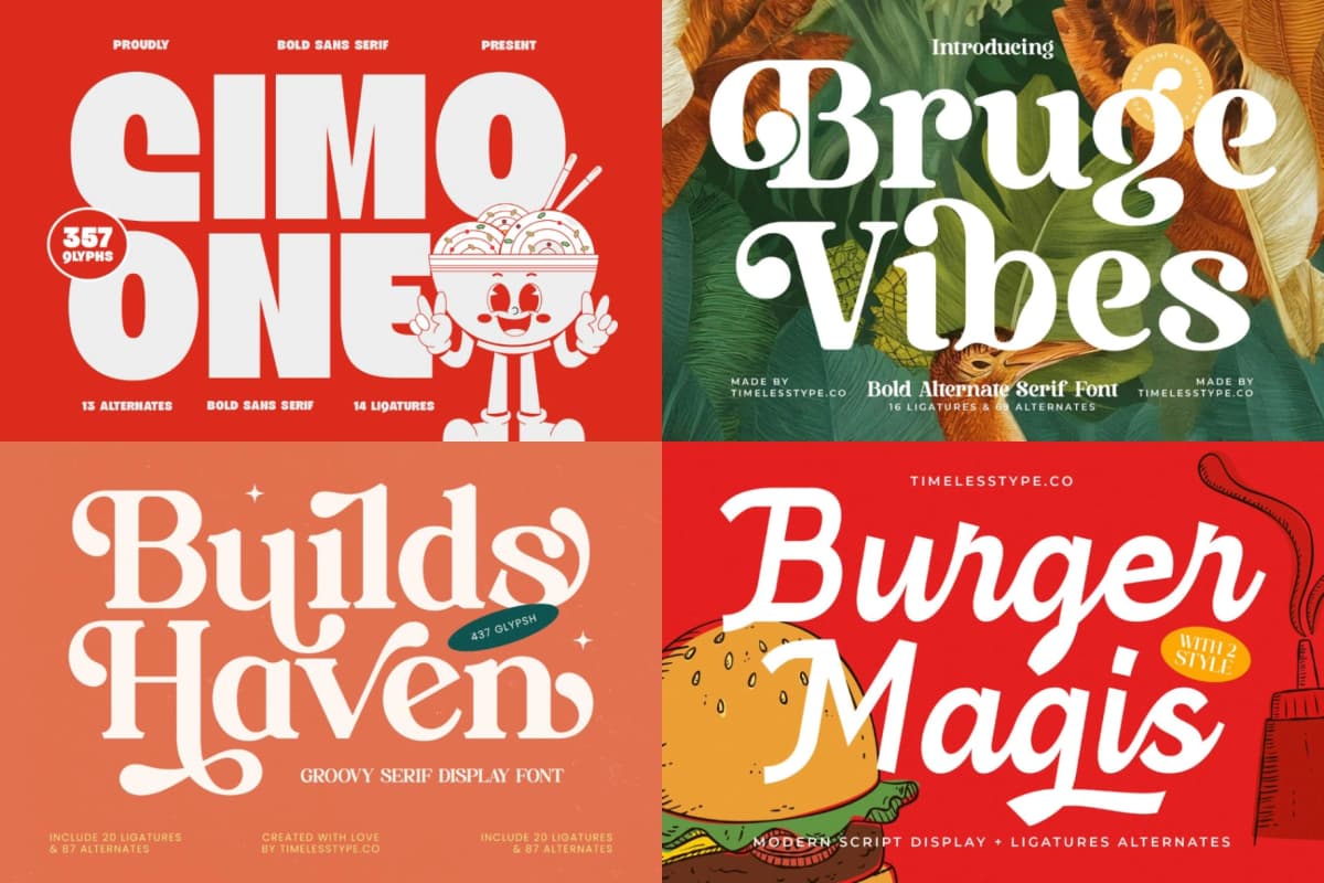 Mega Impact 50 Fonts Bundle font preview 10