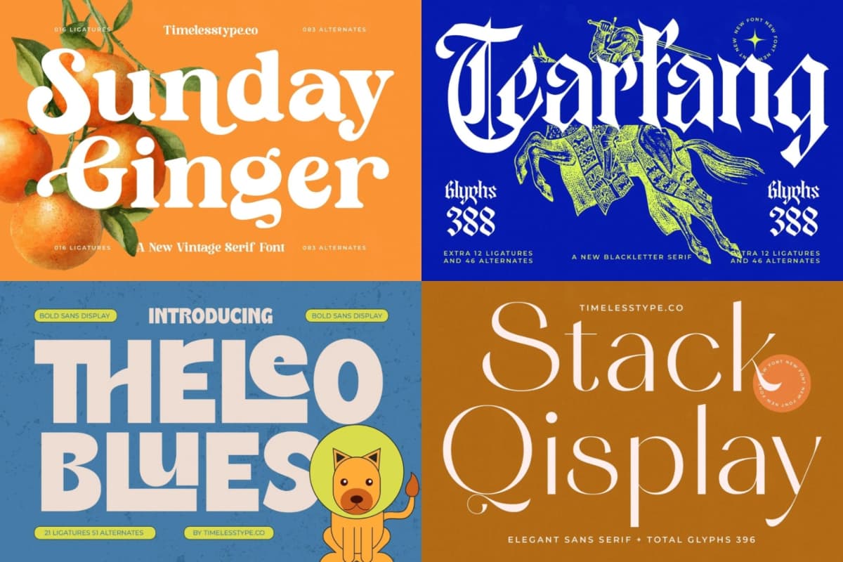 Mega Impact 50 Fonts Bundle font preview 3