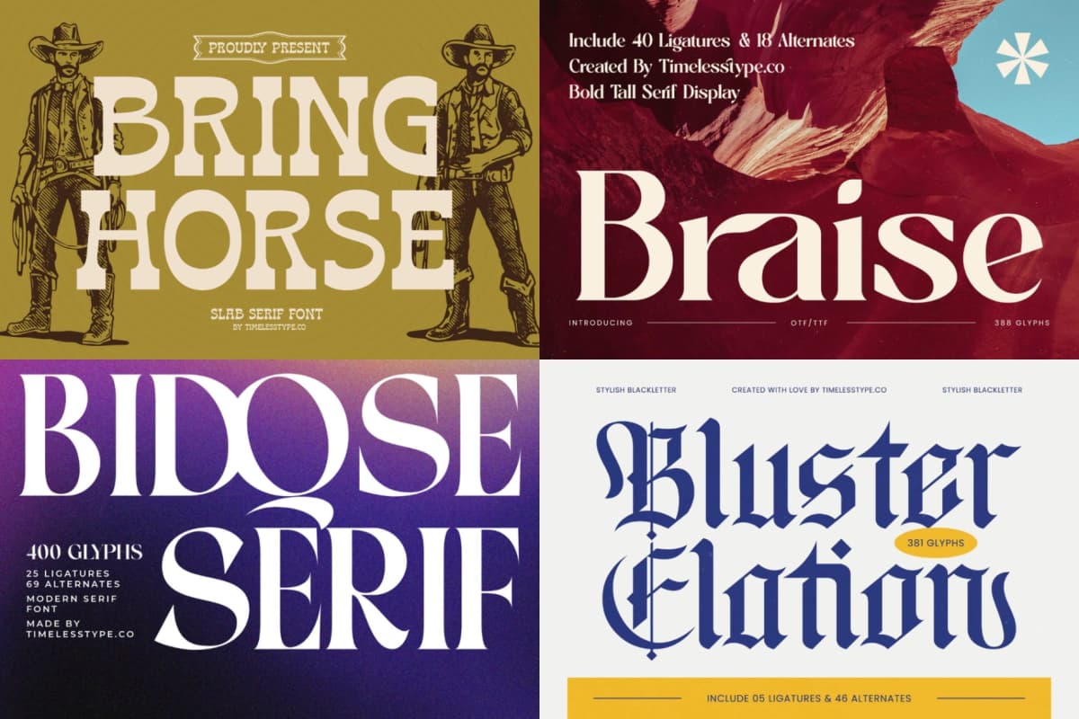 Mega Impact 50 Fonts Bundle font preview 11