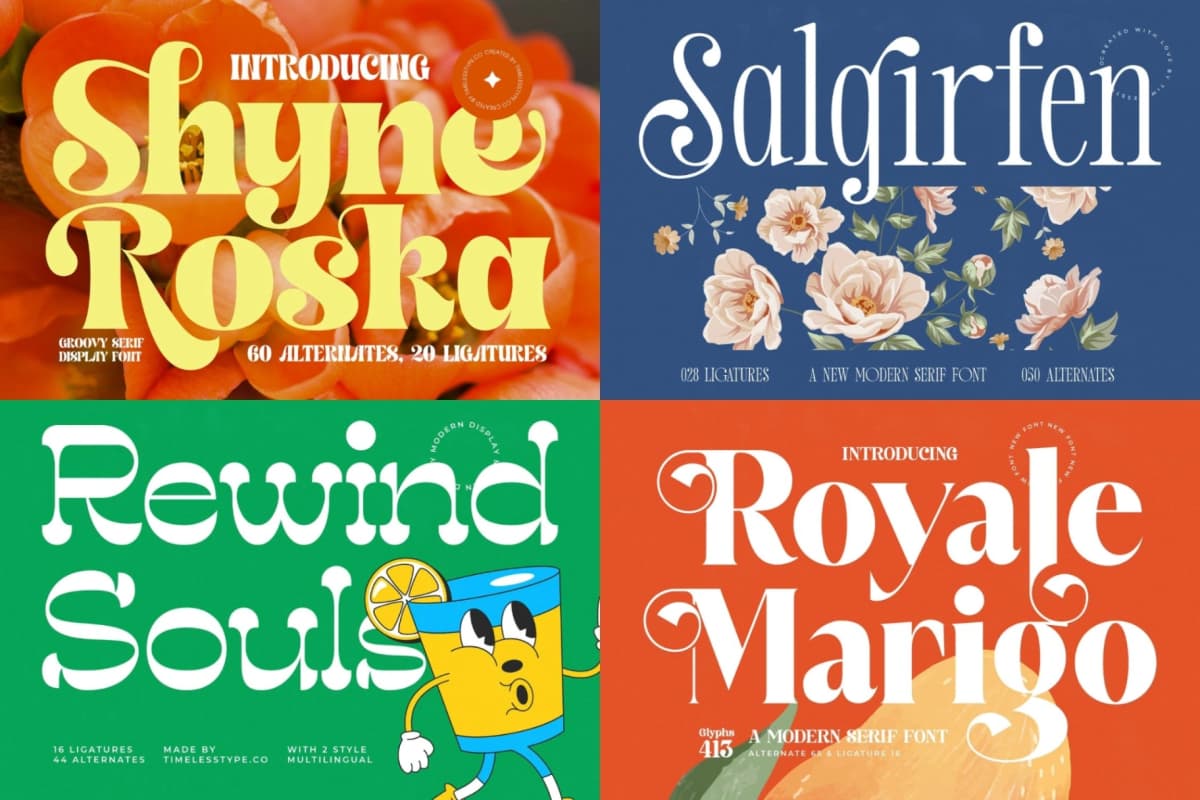 Mega Impact 50 Fonts Bundle font preview 4