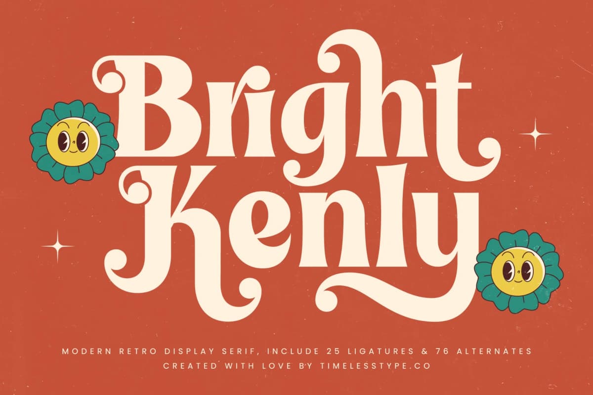 Bright Kenly - Modern Retro Display Serif font preview