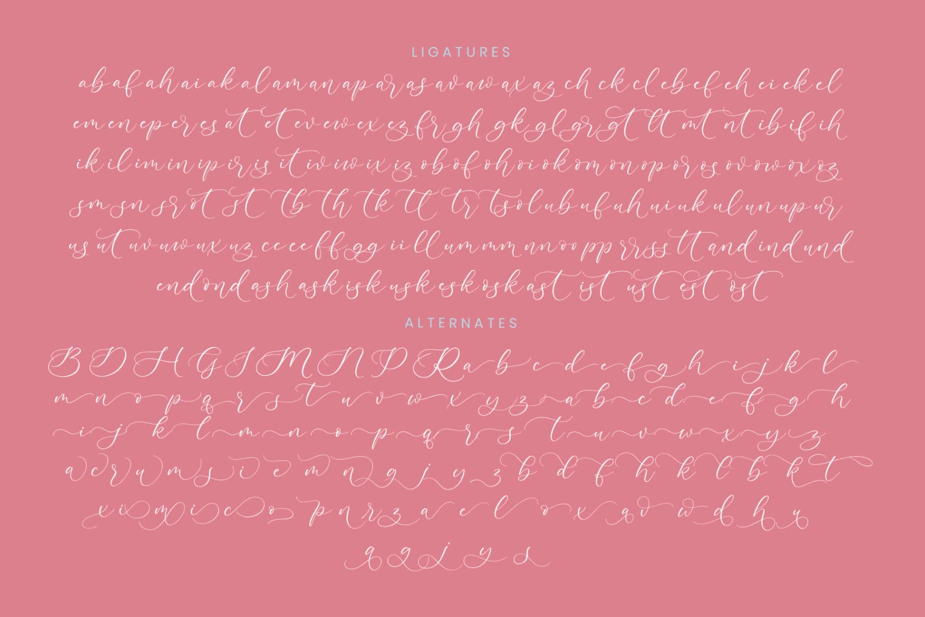 Preview 19 for Pertysh Tulipita - Stylish Calligraphy Font