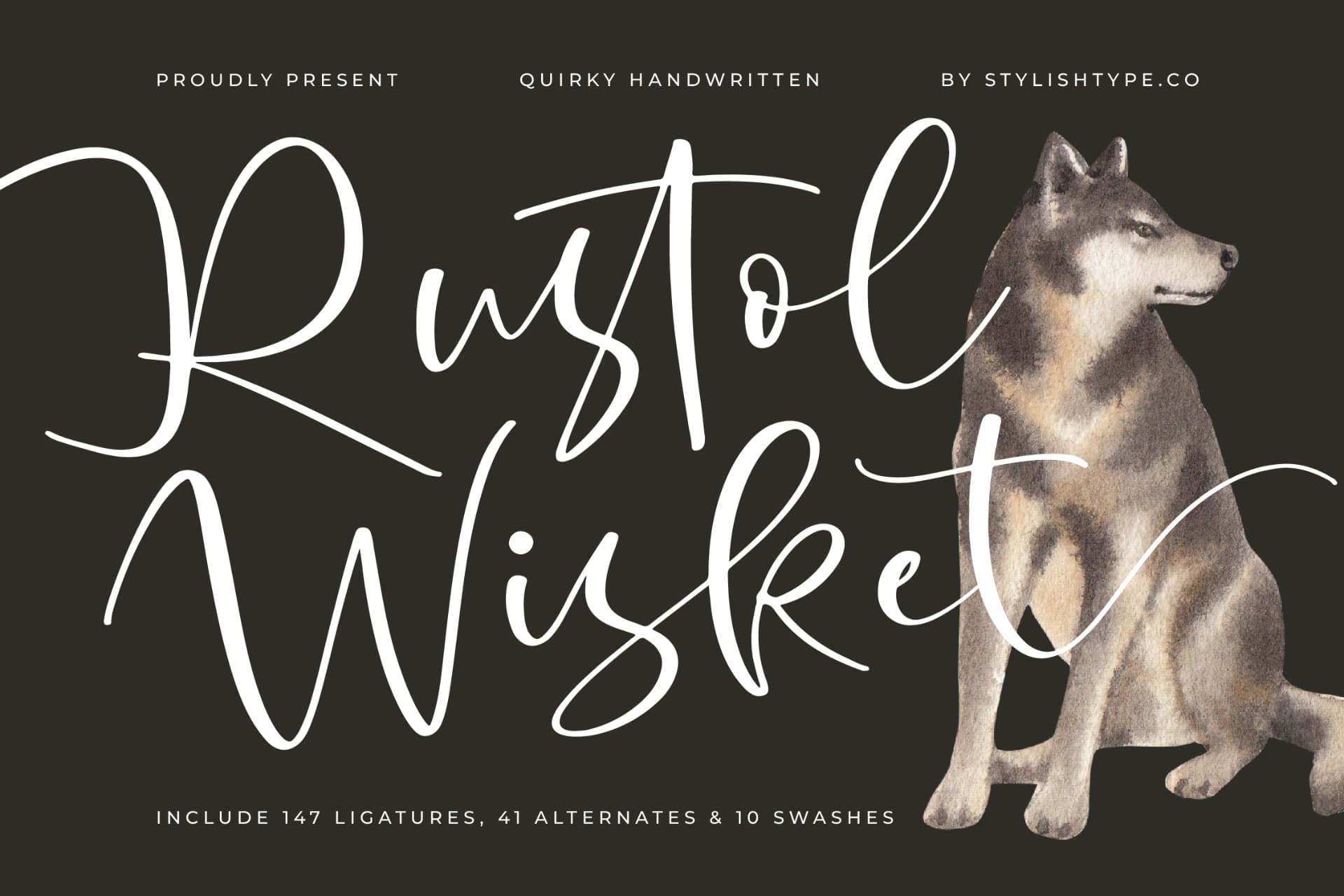 Preview of Rustol Wisket - Quirky Handwritten Font font
