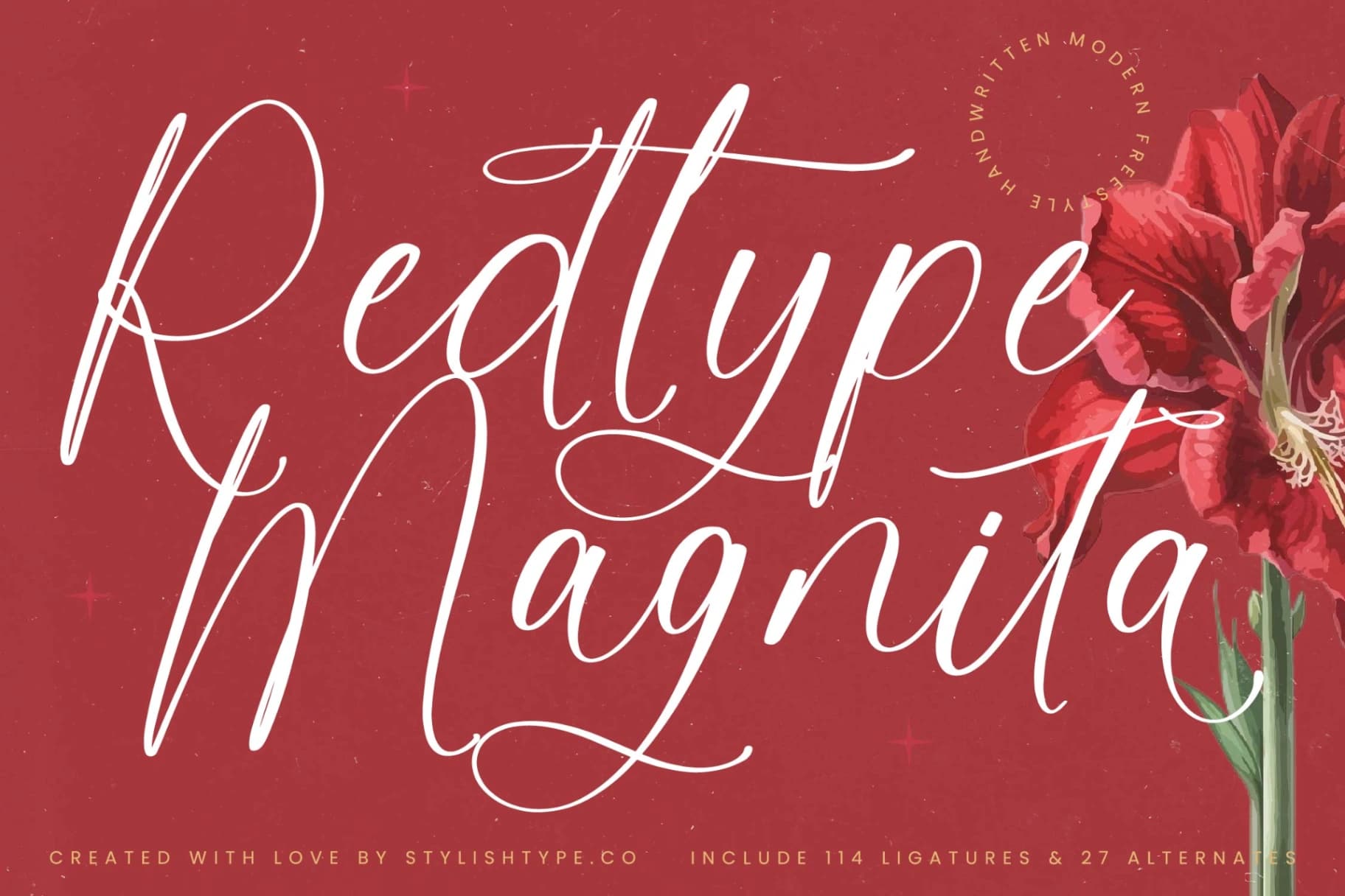Preview of Redtype Magnita - Modern Freestyle Handwritten font