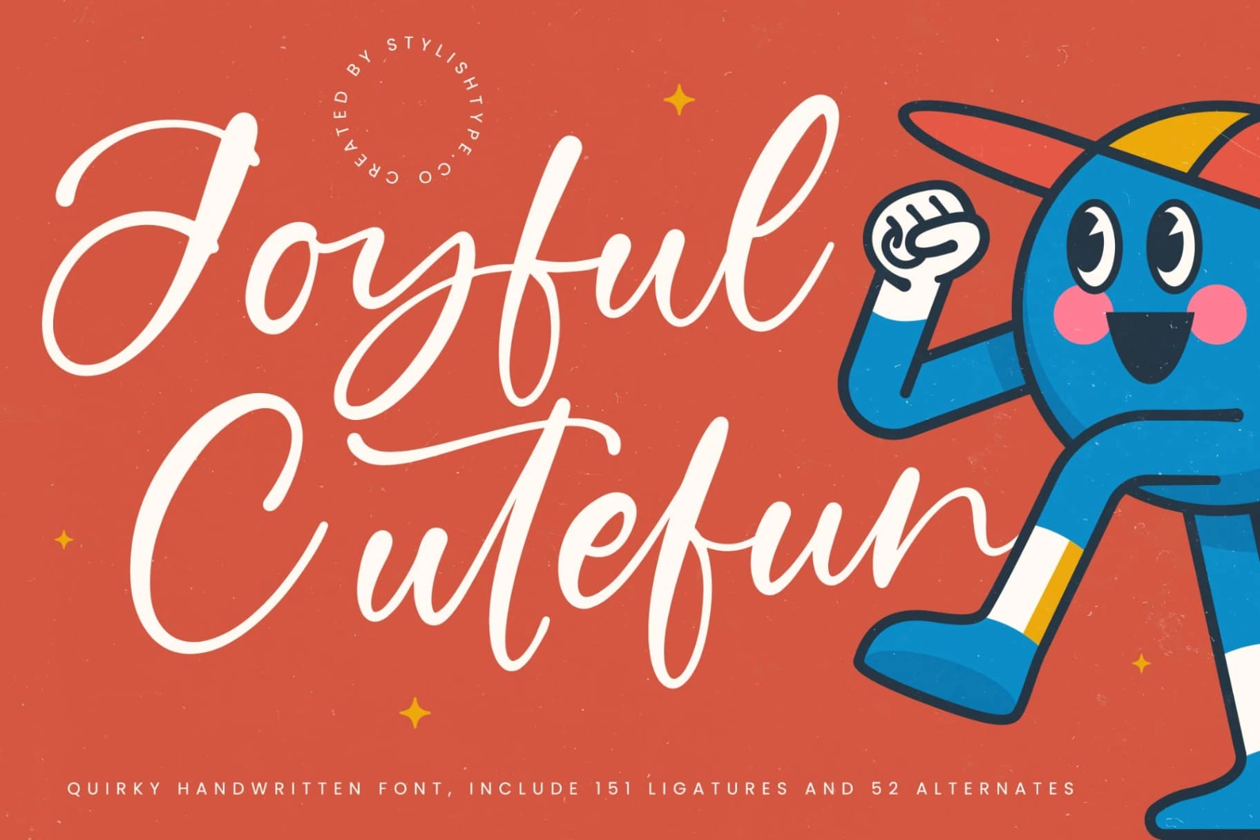 Preview of Joyful Cutefun - Quirky Handwritten Font font
