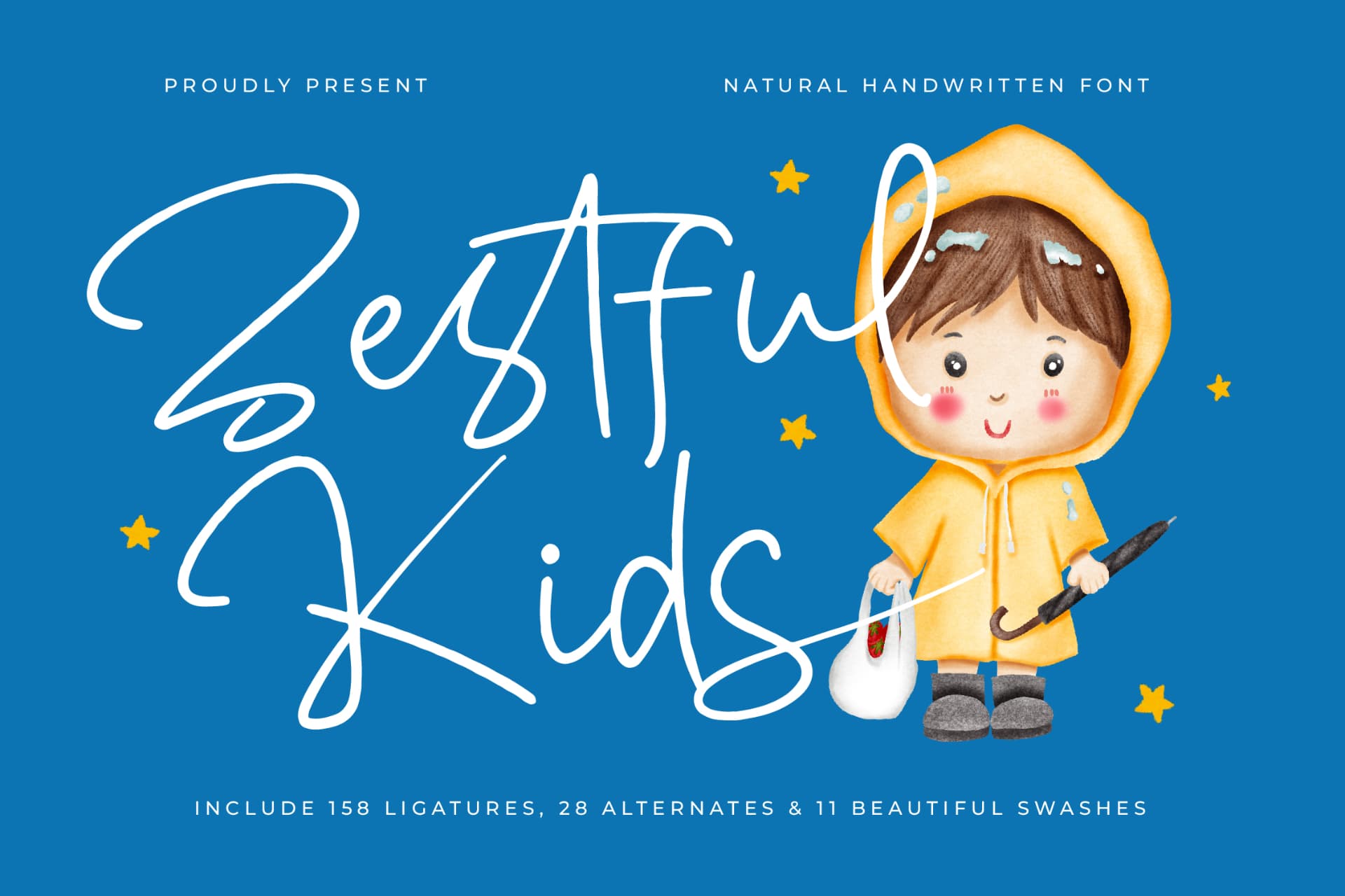 Preview of Jestful Kids - Natural Handwritten Font font