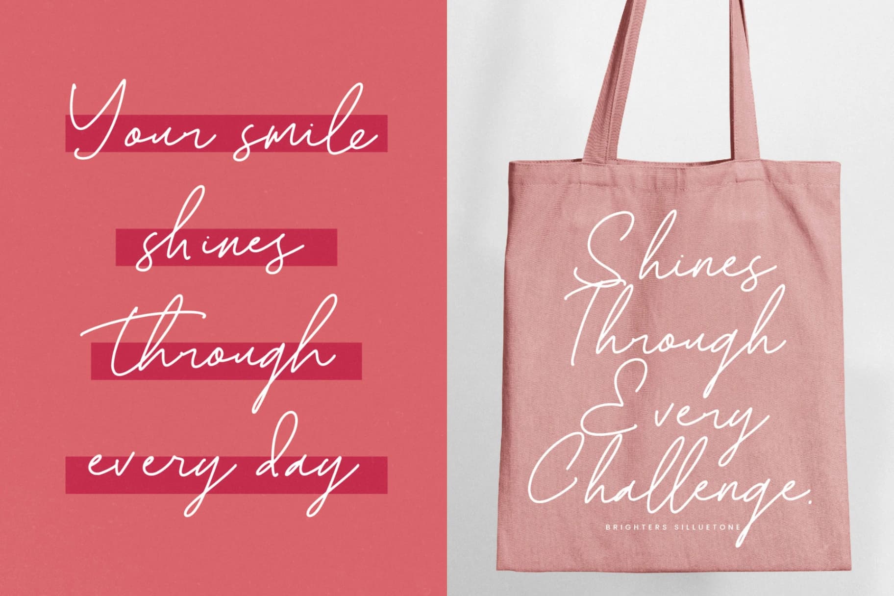 Preview 3 for Brighters Silluetone - Handwritten Script Font