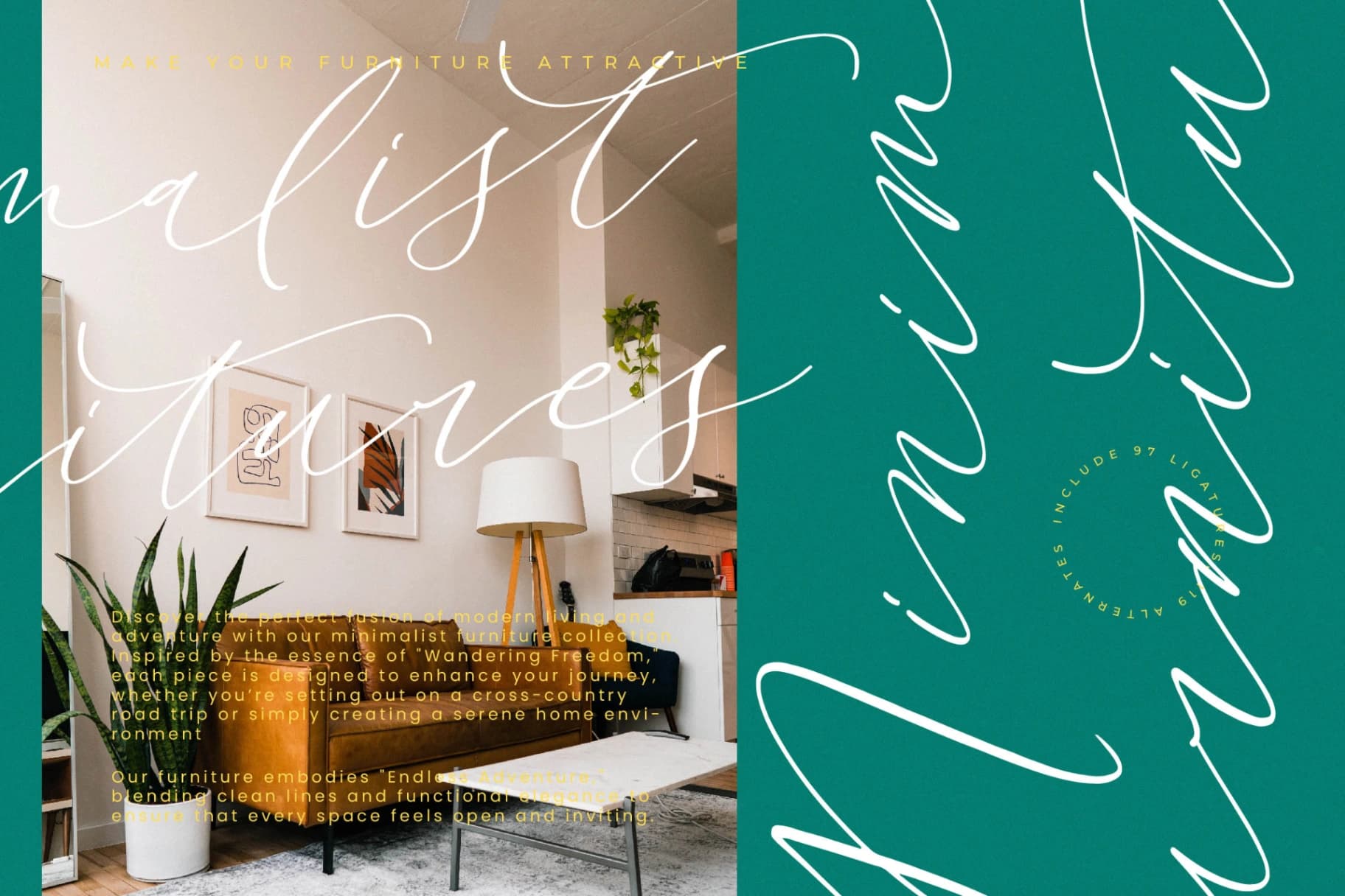 Preview 11 for Bestlife Santuary - Beautiful Script Font