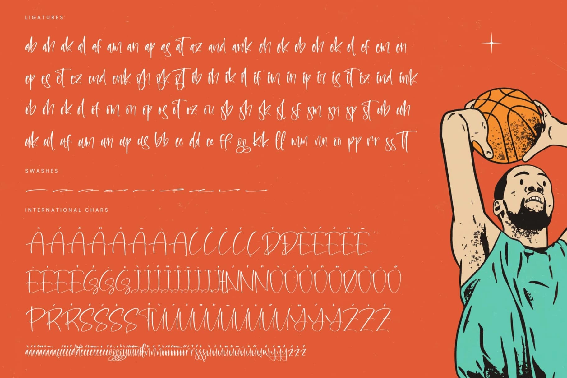 Preview 19 for Basketball Shooting - Stylish Handwritten Font