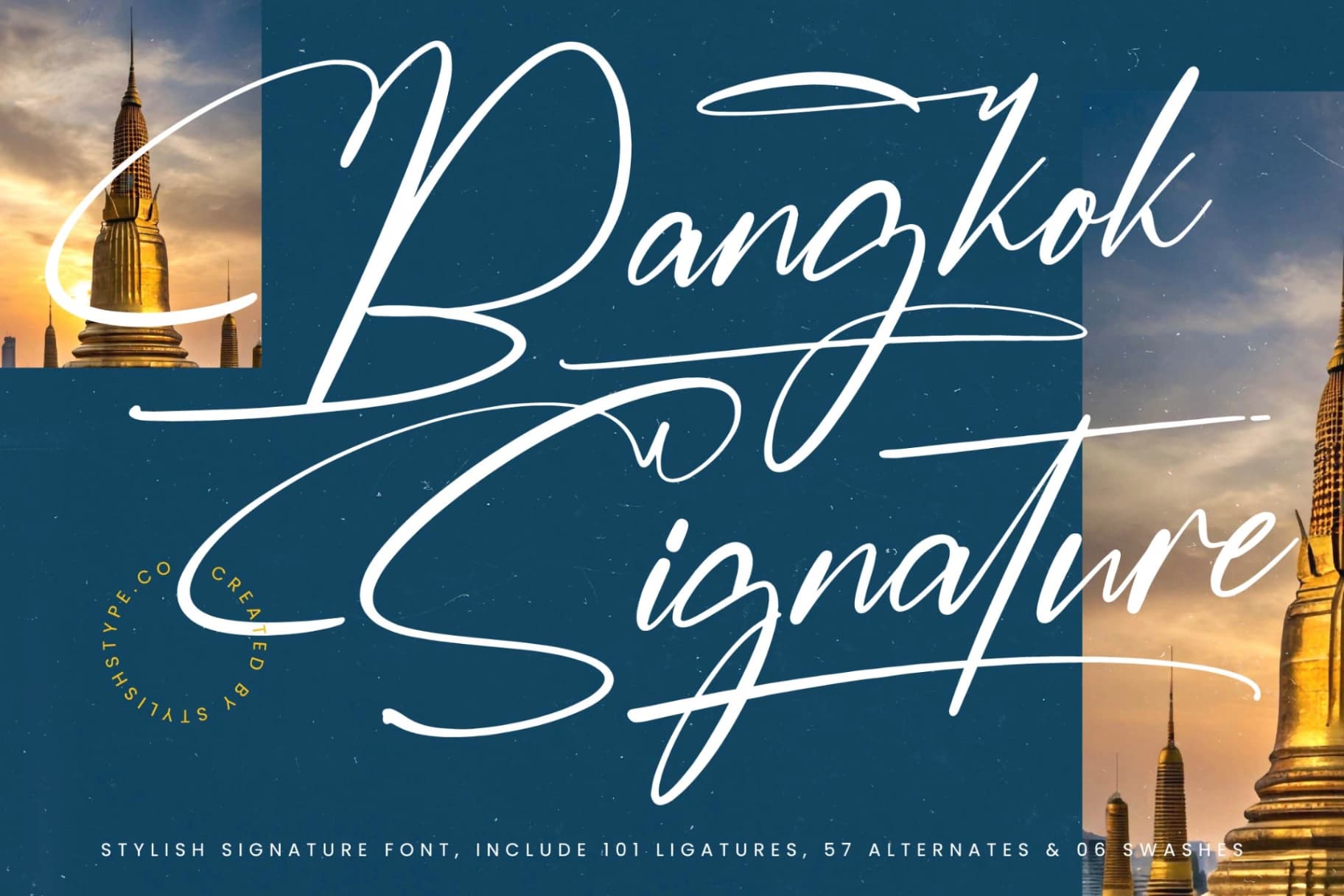 Preview of Bangkok Signature - Stylish Signature Font font
