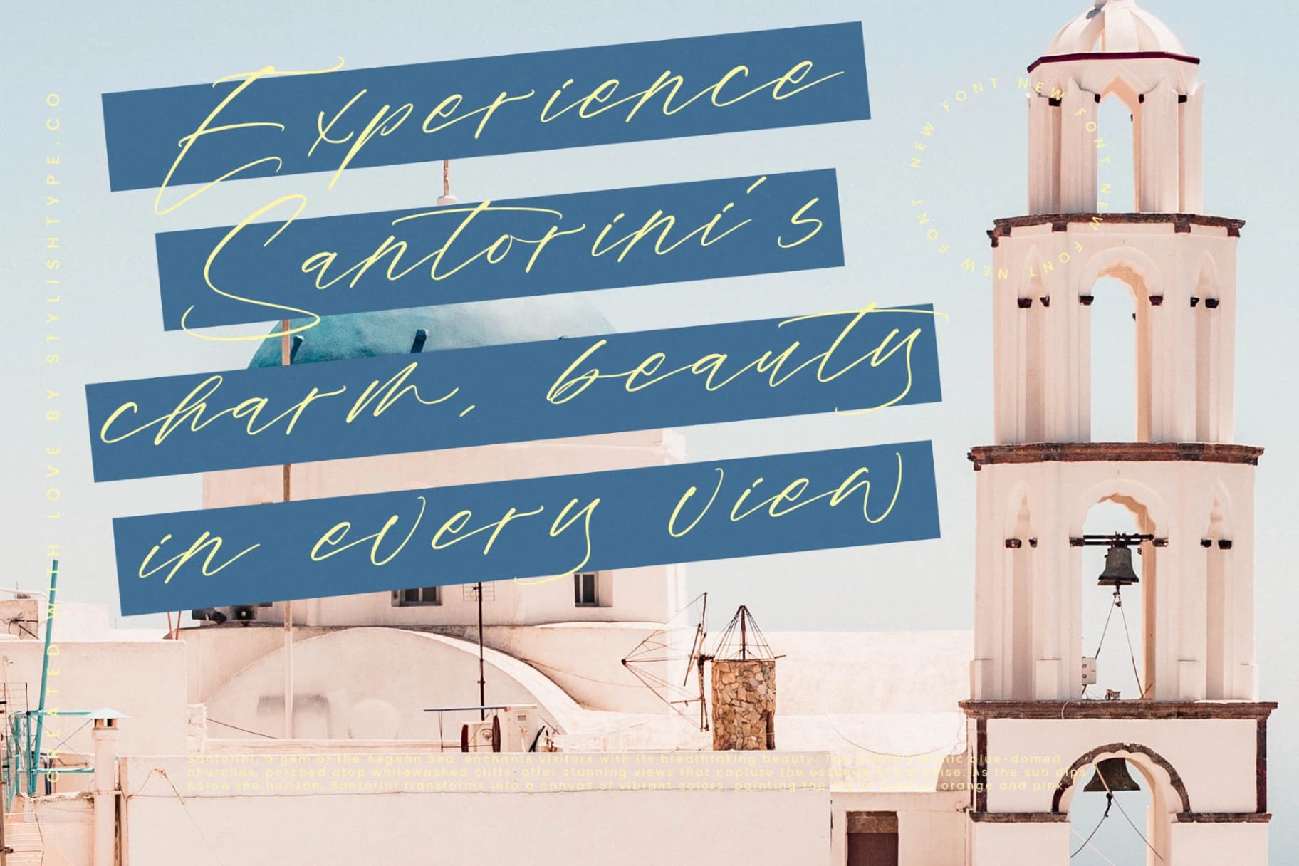 Preview 10 for Romstand Bluelife - Modern Script Font