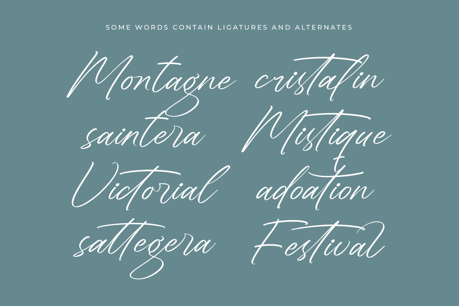 Preview 15 for Sheyotu Etrella - Stylish Handwritten Font