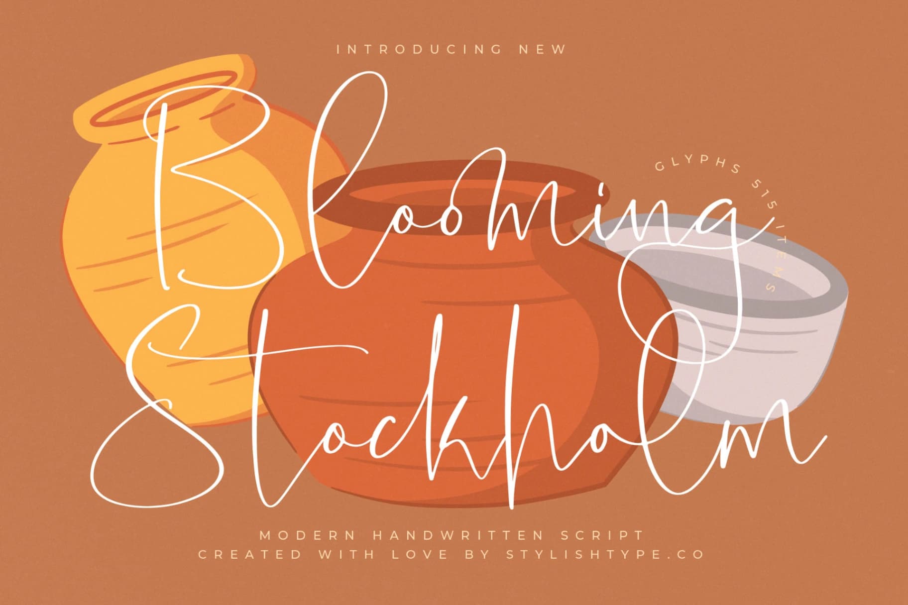 Preview of Blooming Stockholm - Modern Handwritten Script font