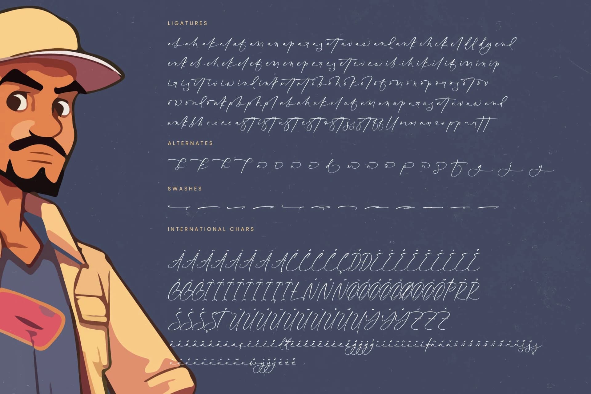 Preview 19 for Jenkins Richard - Natural Handwritten Font