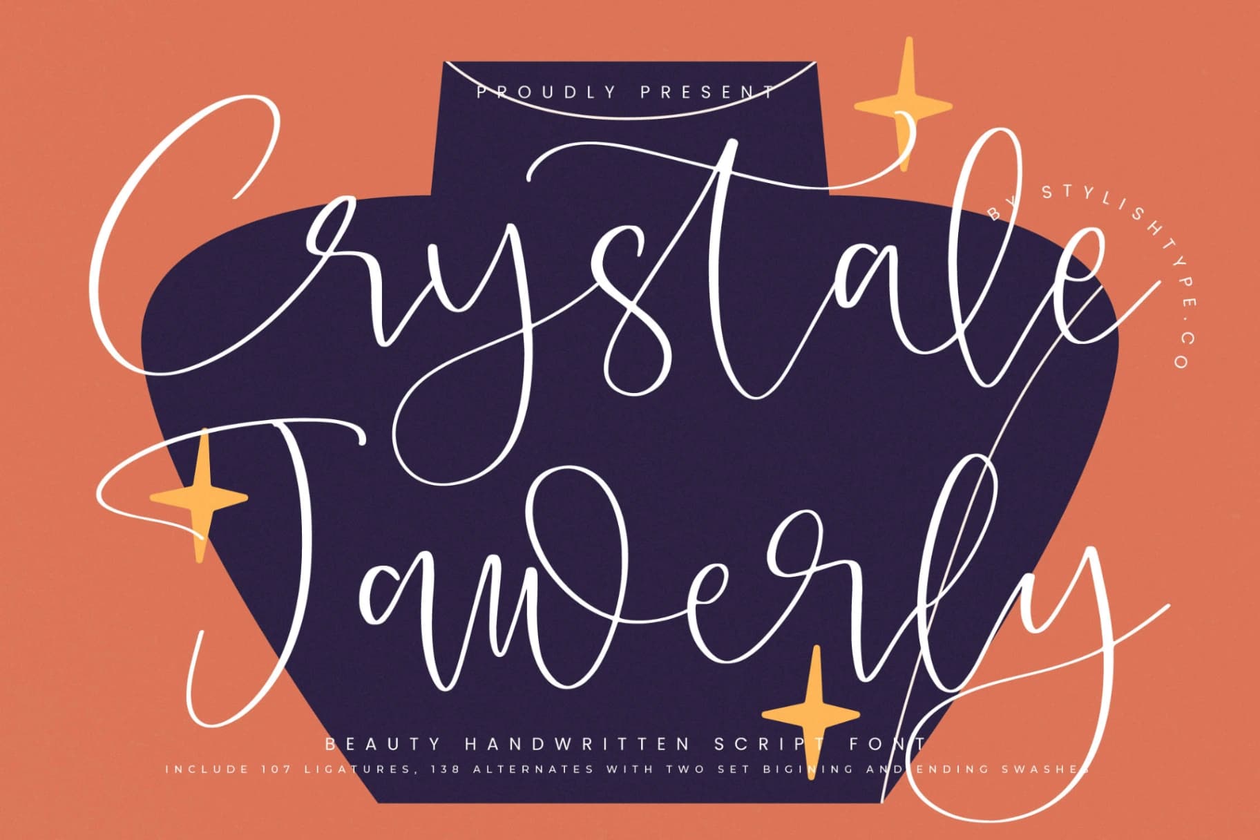 Preview of Crystale Jawerly - Beauty Handwritten Script Font font