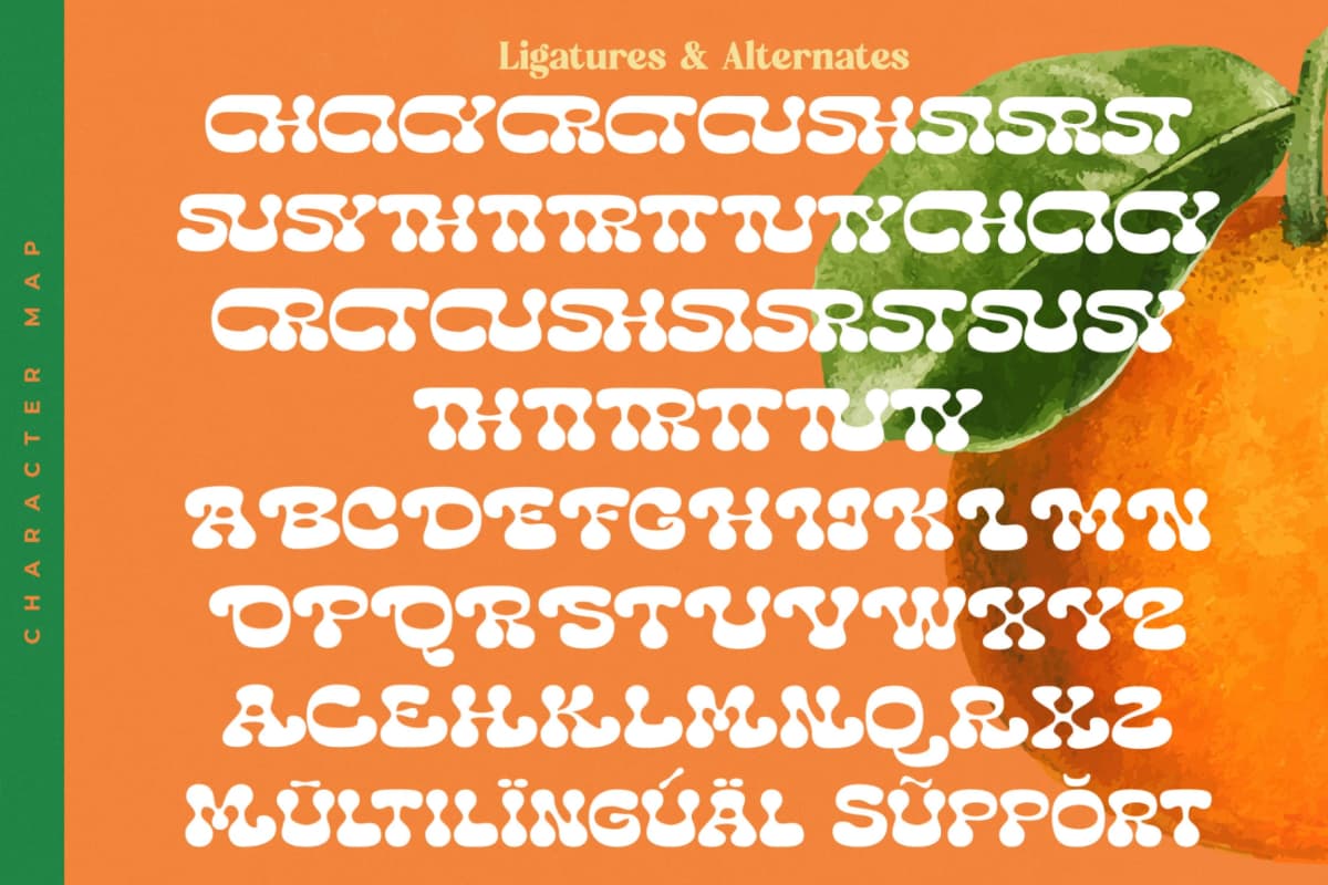 Lemon Burst - Groovy Display Font font preview 19