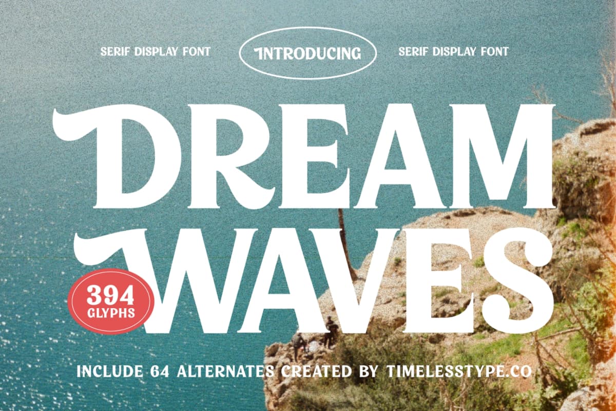 Dream Waves - Serif Display Font font preview 1