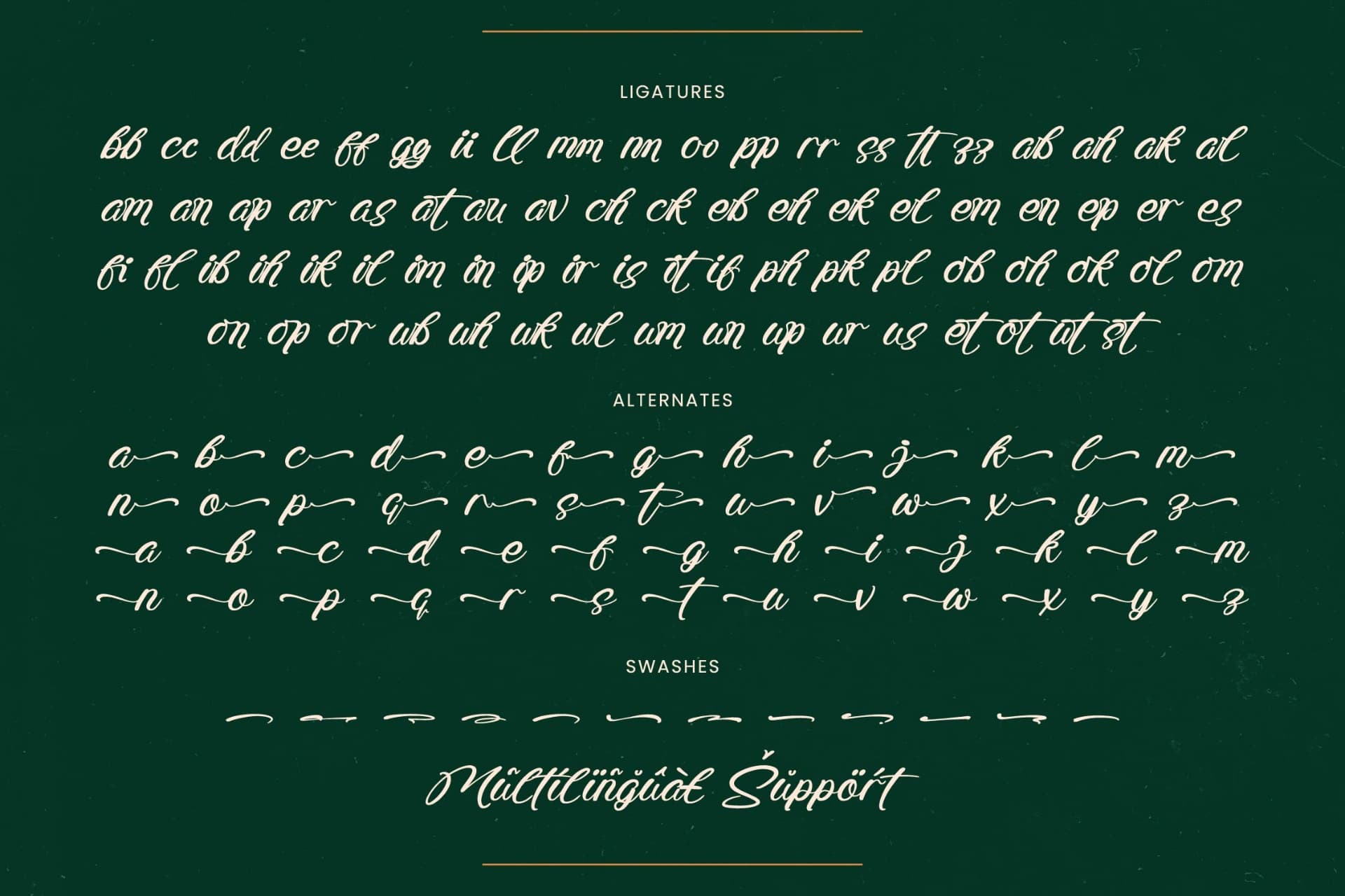 Preview 19 for Radiate Yethina - Modern Script Font