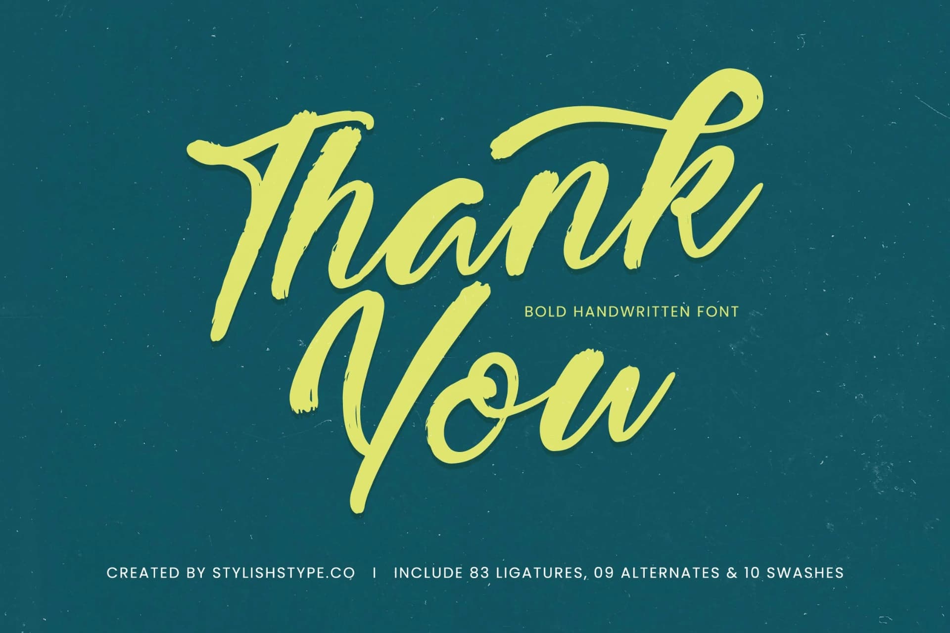 Preview 20 for Higten Wasted - Bold Handwritten Font