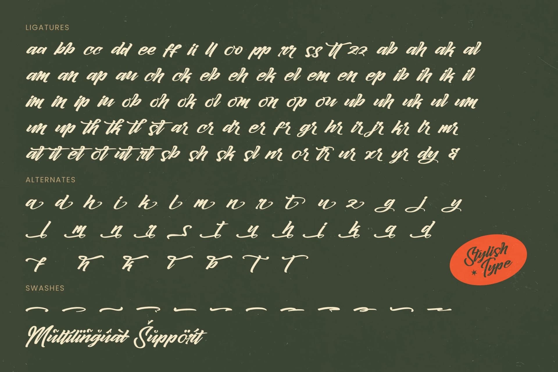 Preview 19 for Ginthyr - Bold Calligraphy Font