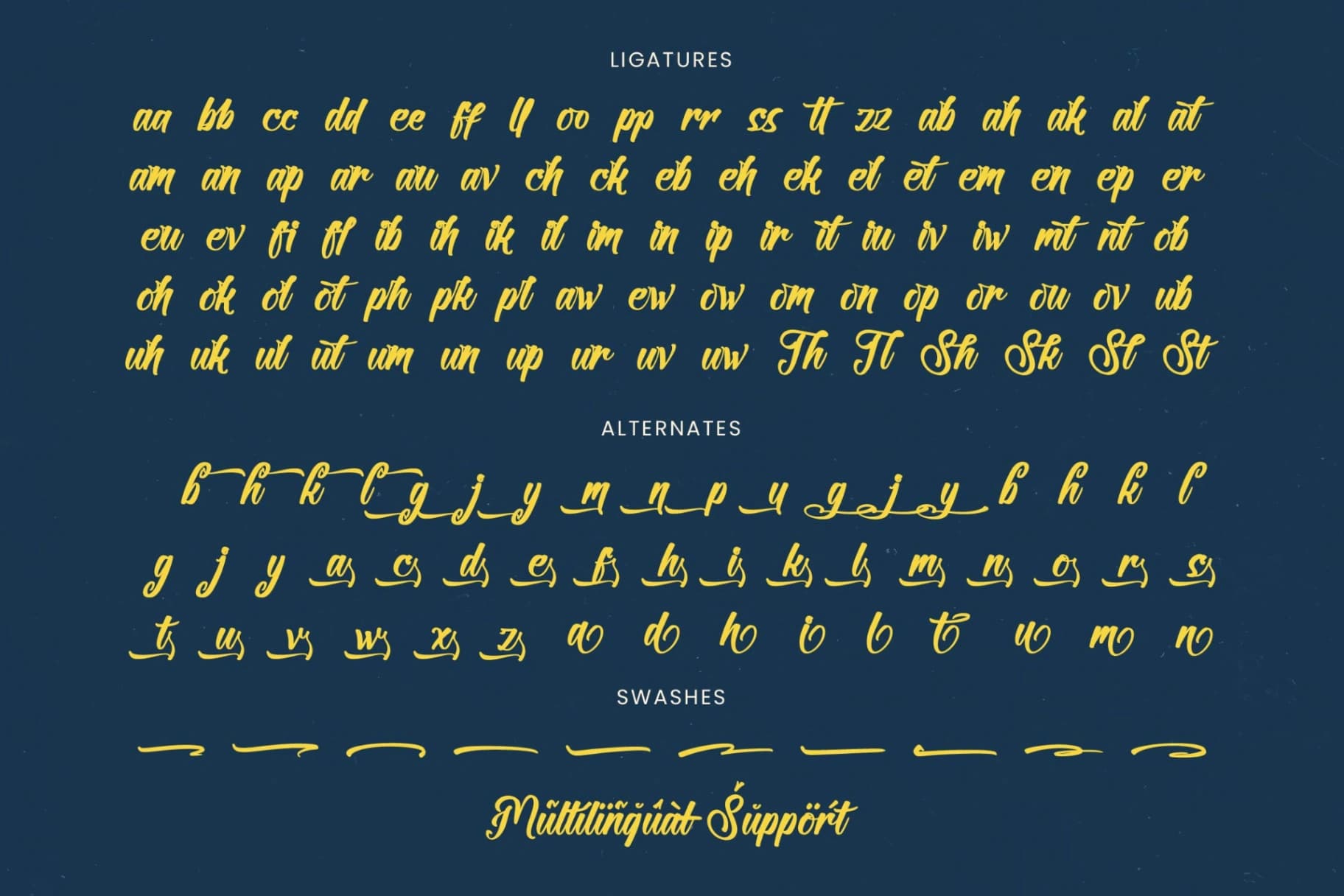 Preview 19 for Halfway Ferald - Bold Calligraphy Font