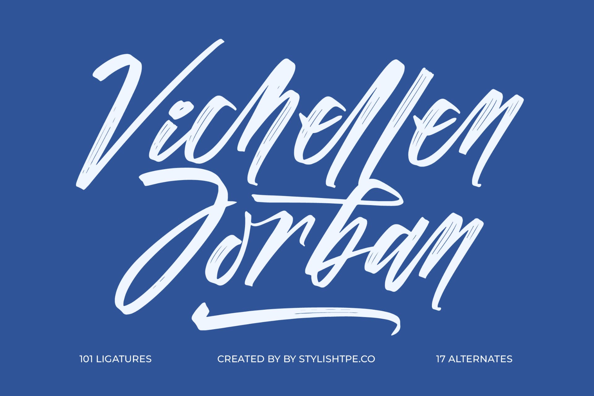 Preview of Vichellen Jordan - Modern Brush Font font
