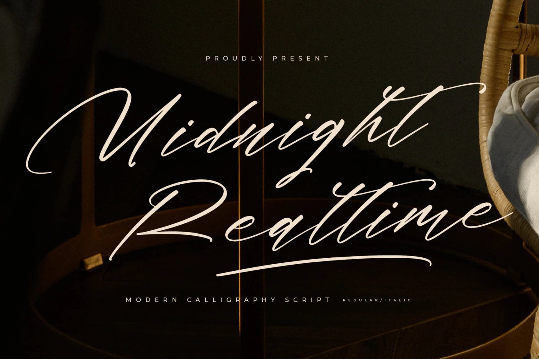 Preview of Midnight Realtime – Modern Calligraphy Script font