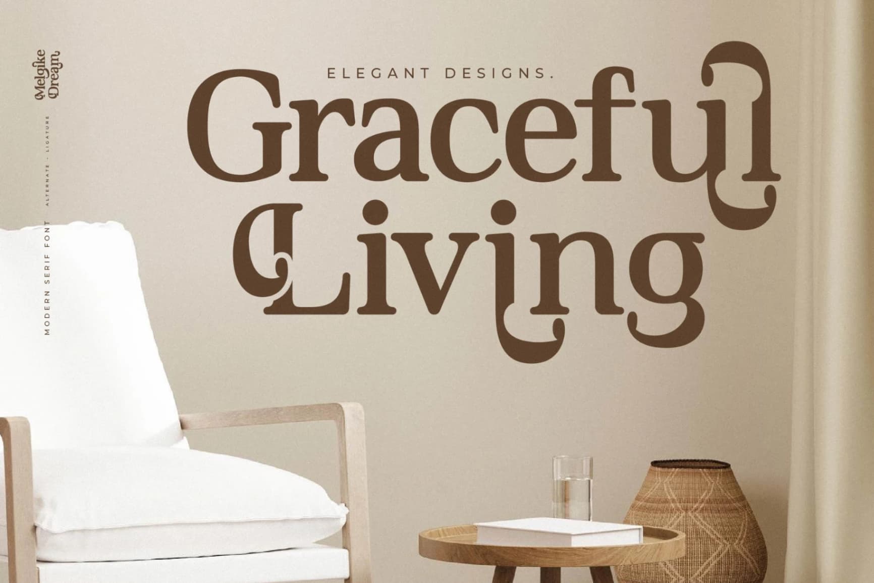 Preview 2 for Melgike Dream – Modern Serif Font