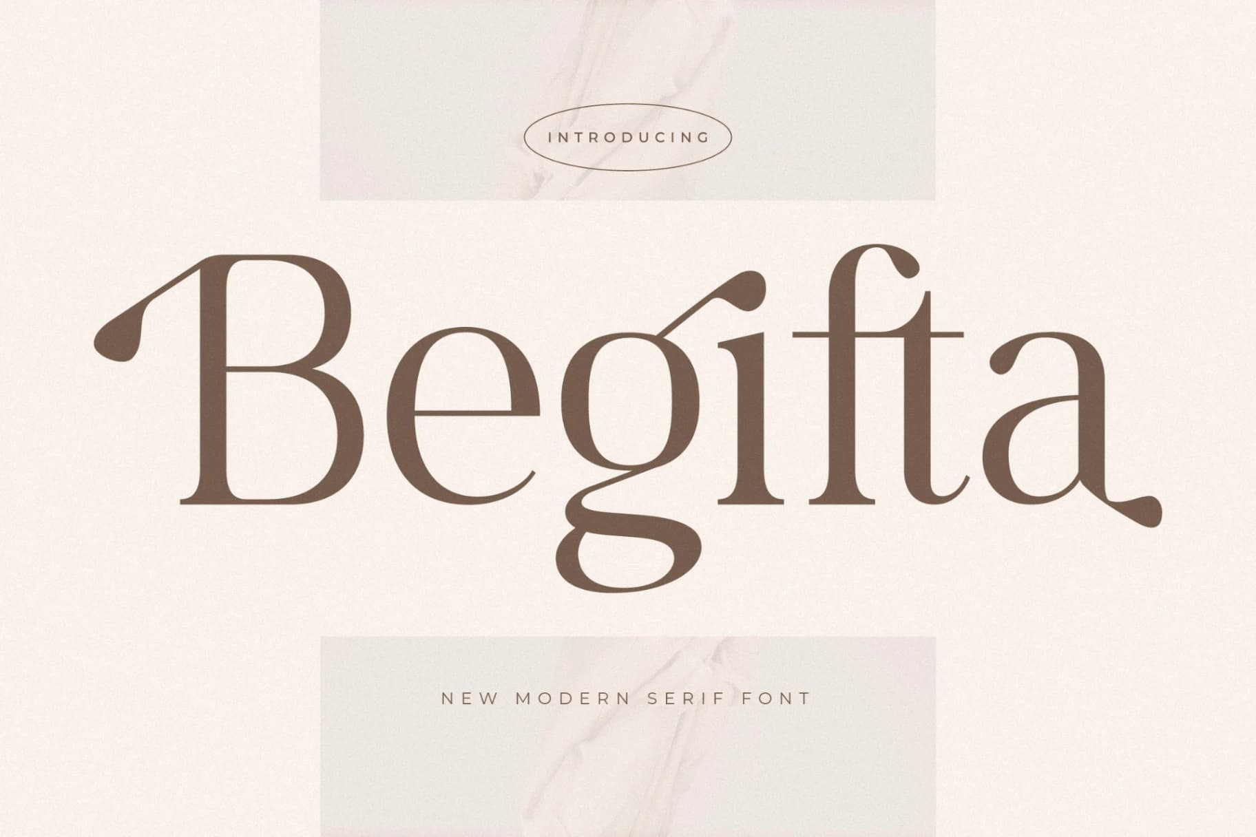 Preview of Begifta New Modern Serif Font font