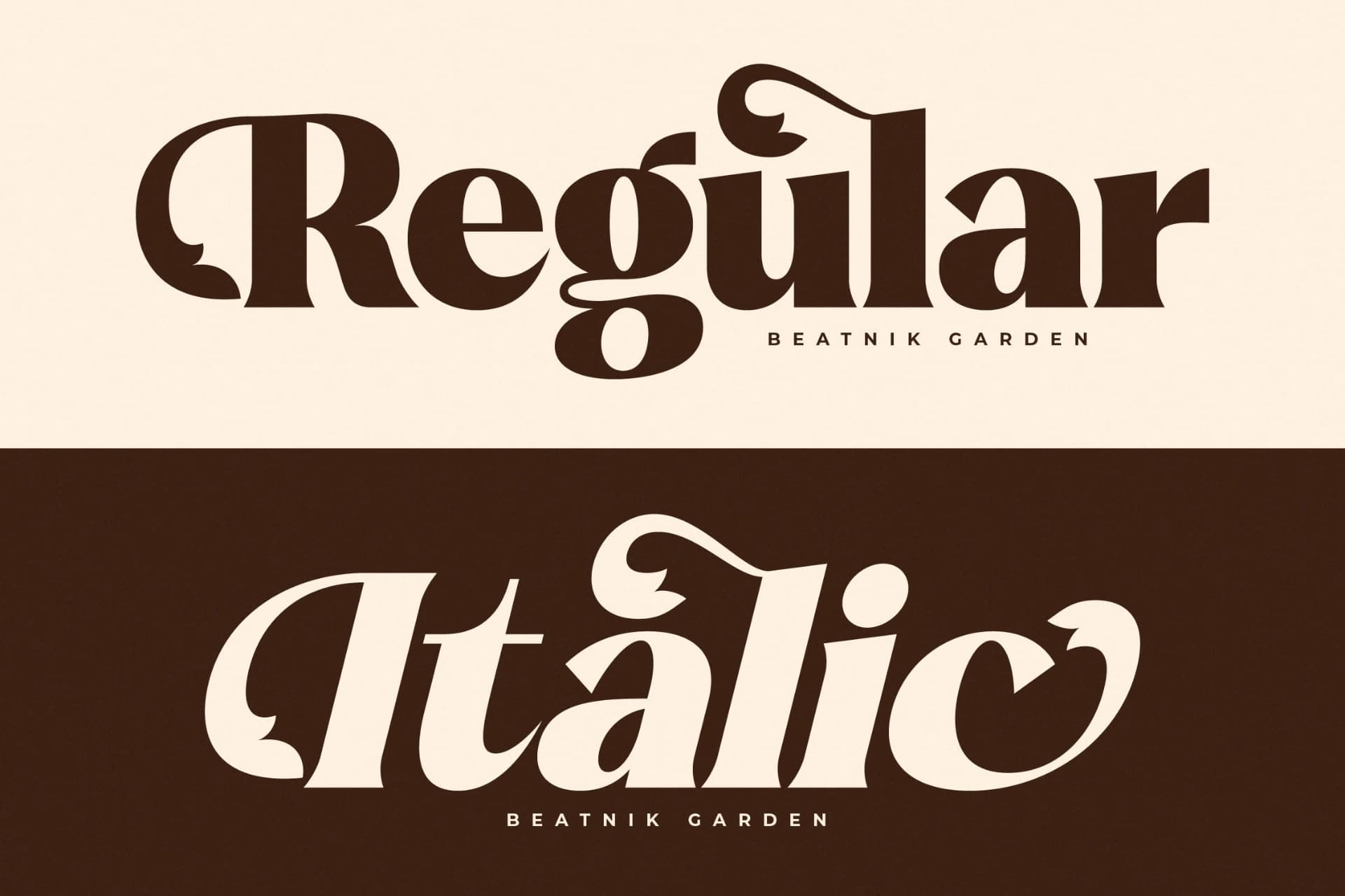 Preview 7 for Beatnik Garden – Decorative Retro Serif