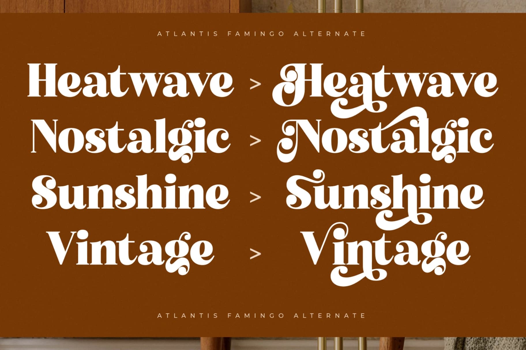 Preview 6 for Atlantis Famingo – Retro Serif Font