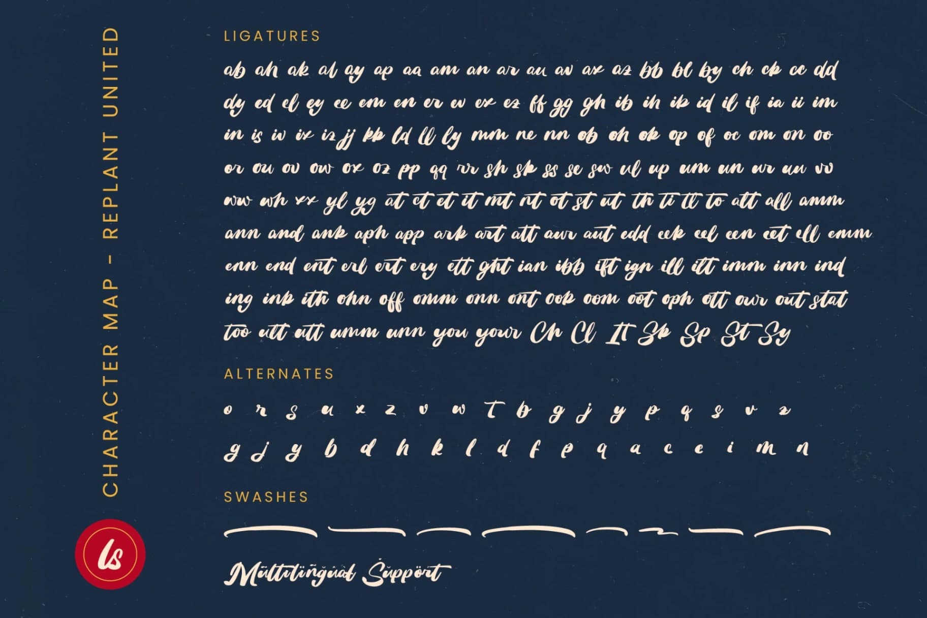 Preview 19 for Replant United - Bold Calligraphy Font