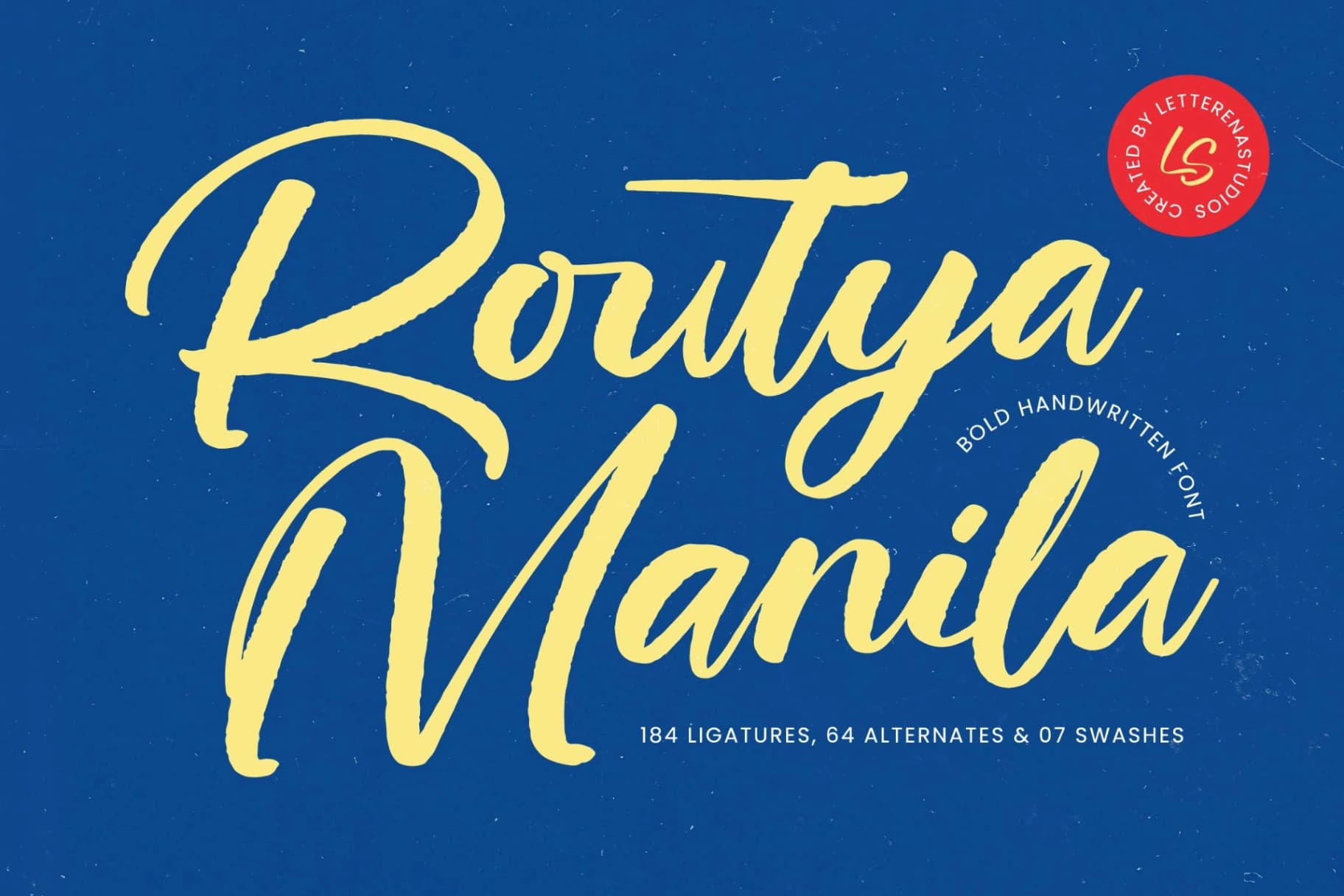 Preview of Routya Manila - Bold Handwritten Font font