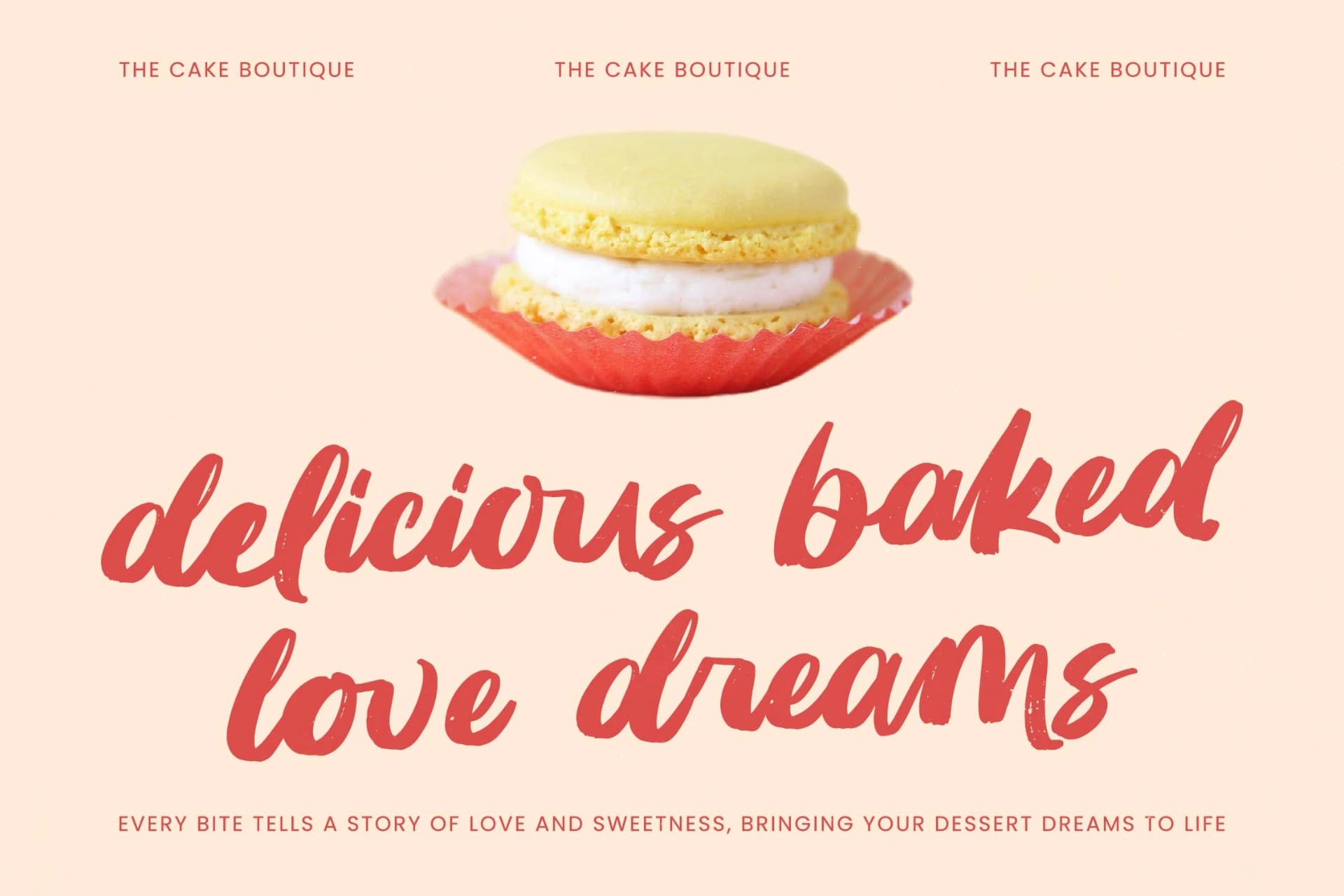 Preview 3 for Huntail Peach - Bold Brush Font