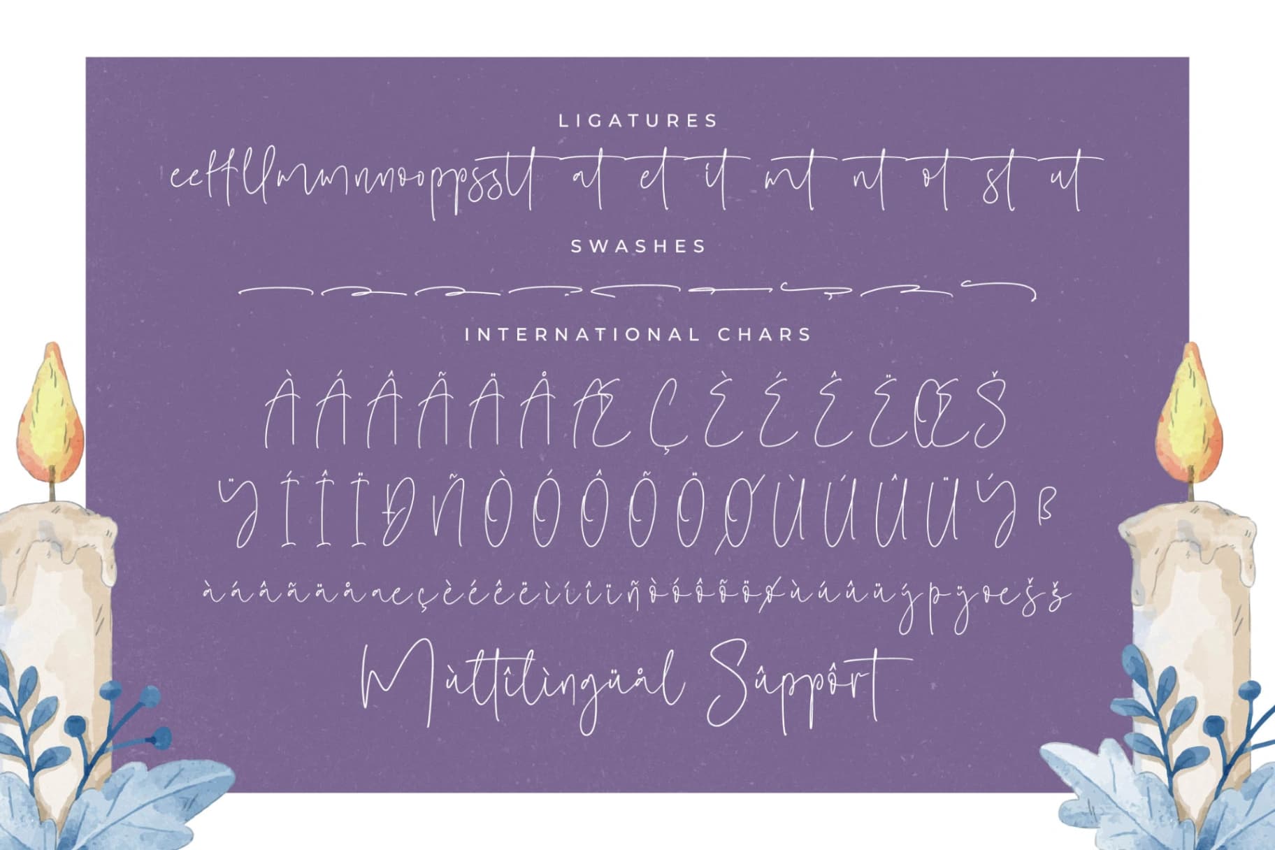Preview 14 for Sillento Nighters – Beautiful Script Font