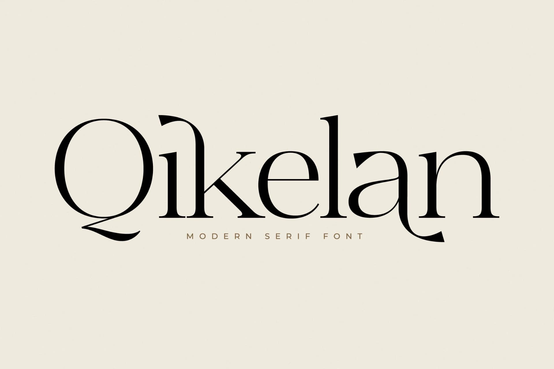 Preview 1 for Qikelan – Modern Serif Font