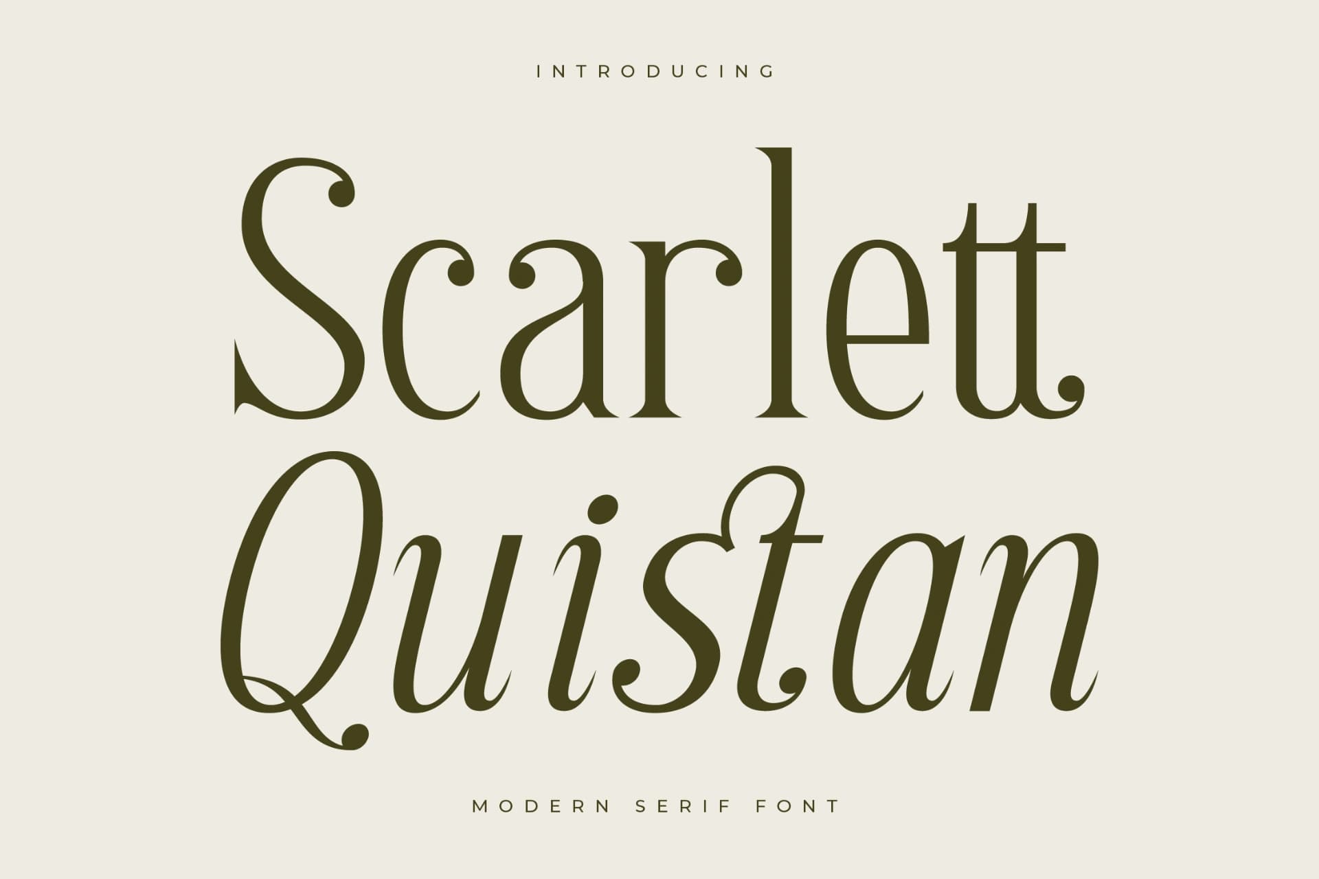 Preview 1 for Scarlett Quistan - Modern Serif Font