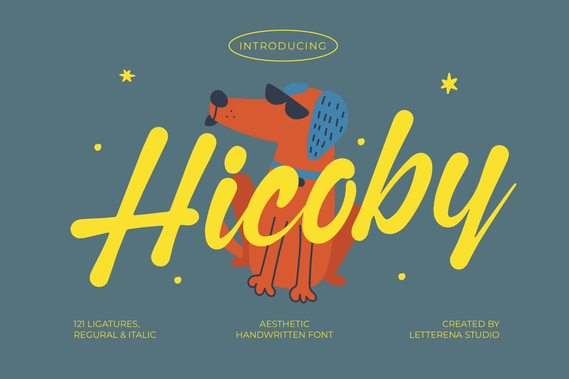Preview of Hicoby - Aesthetic Handwritten Font font