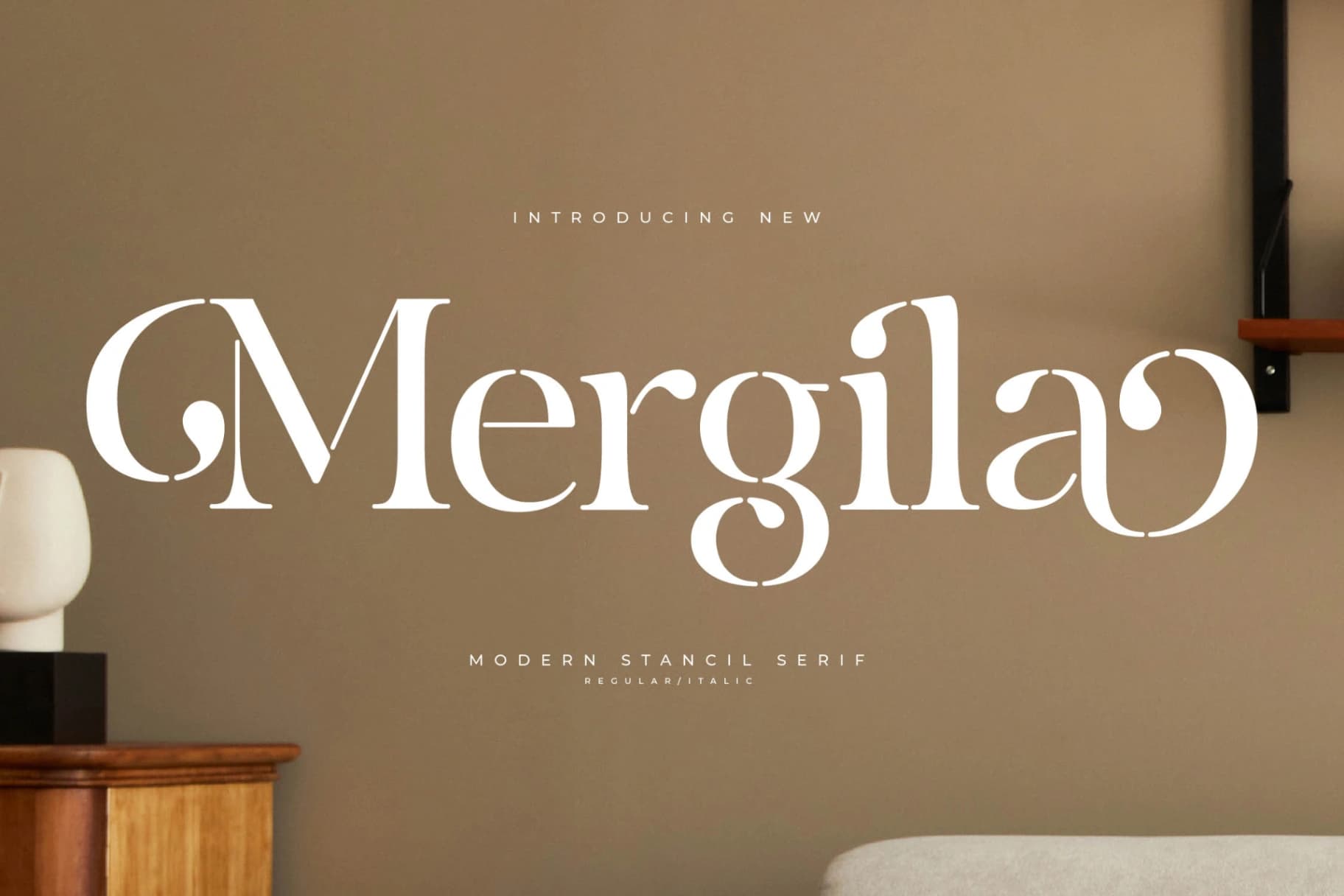 Preview 1 for Mergila – Modern Stancil Serif