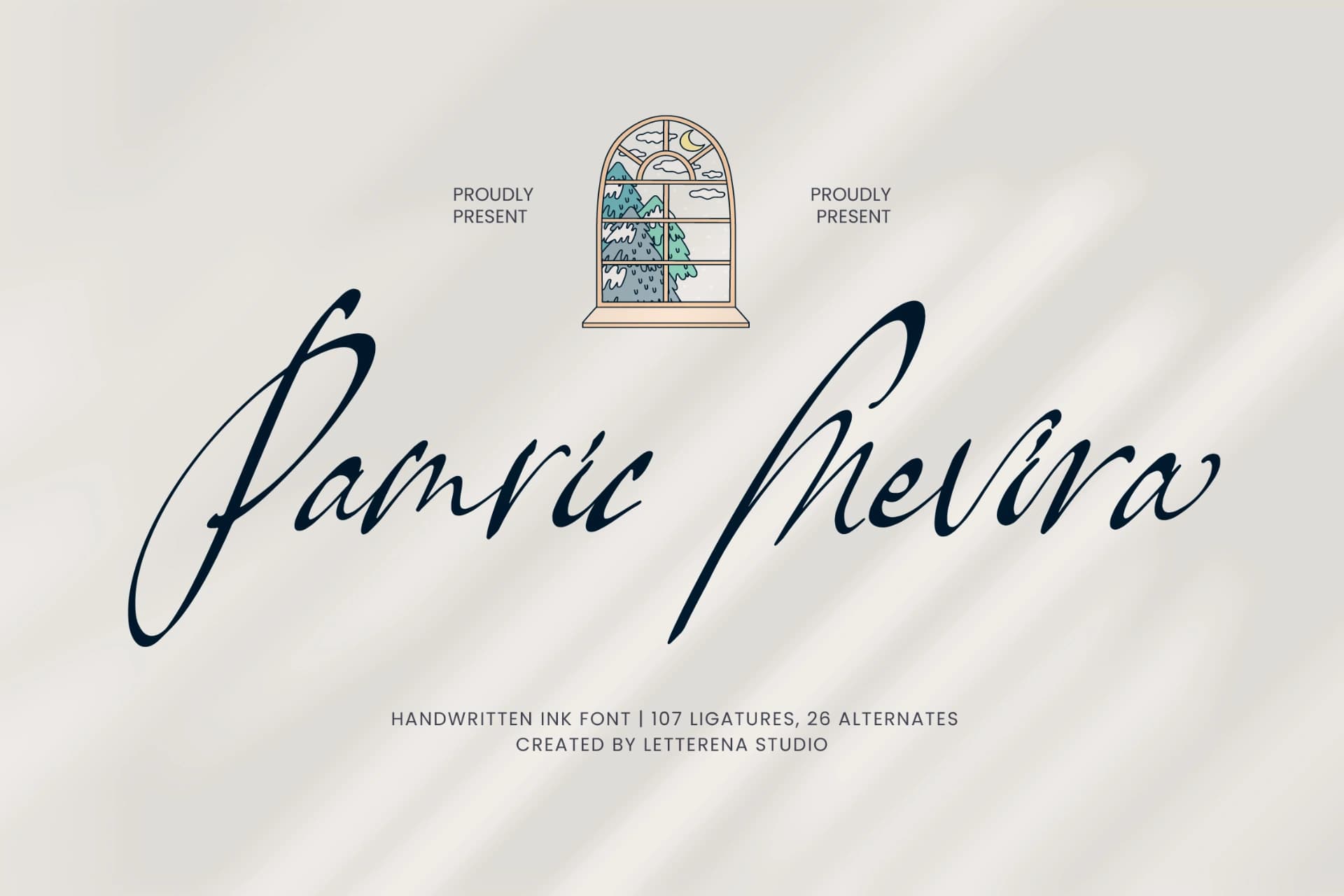 Preview 1 for Pamric Mevira – Handwritten Ink Font