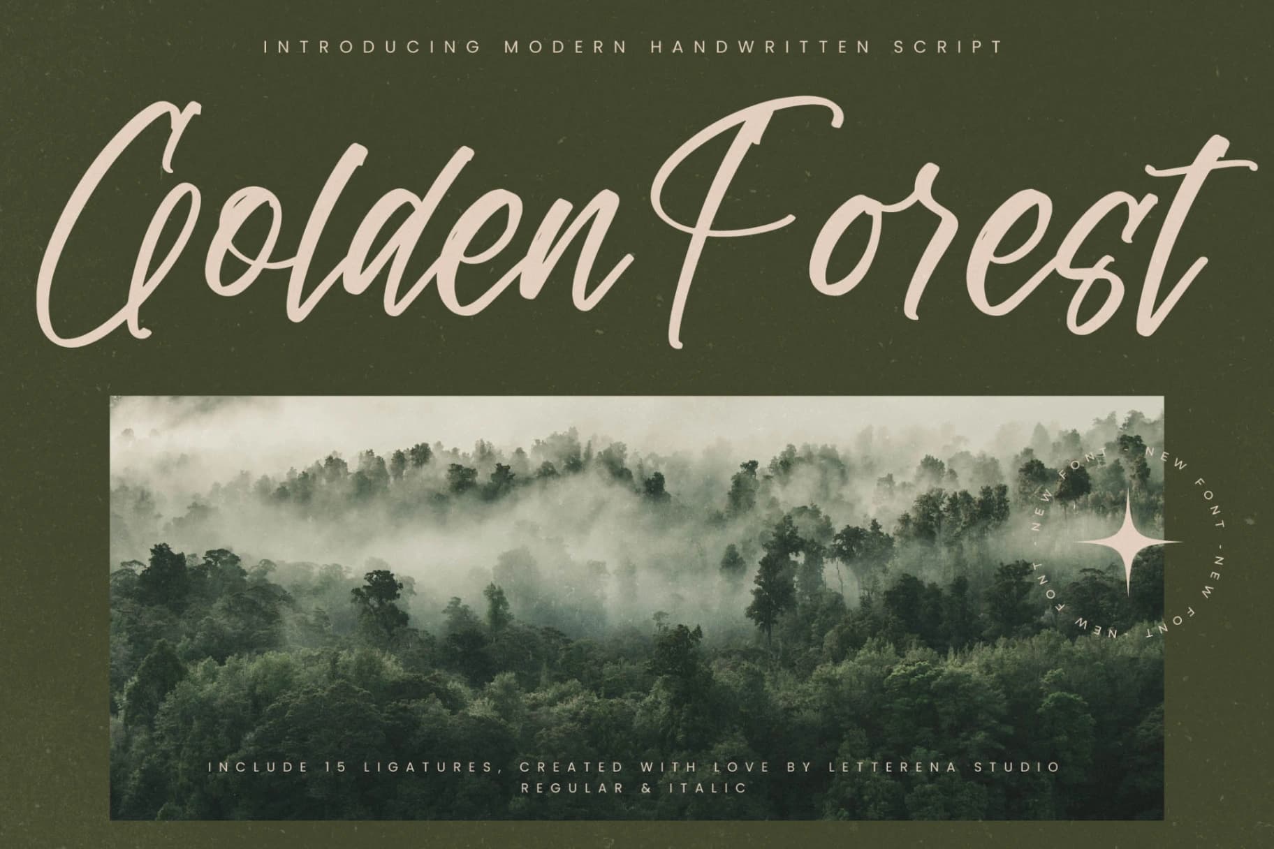Preview 1 for Golden Forest – Modern Handwritten Script