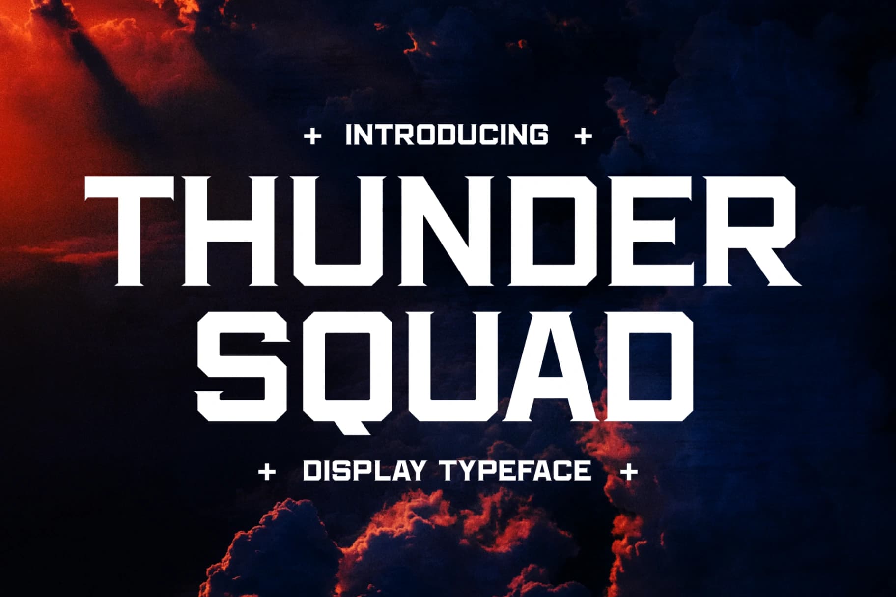 Preview 9 for Thunder Squad - DIsplay Typeface Font